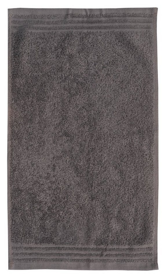 Gözze Handtücher HAMBURG, 30 x 50 cm, Anthrazit, Unifarben, Baumwolle (1-St),  mit Aufhängeschlaufe, waschbar bei 60 °C und trocknergeeignet
