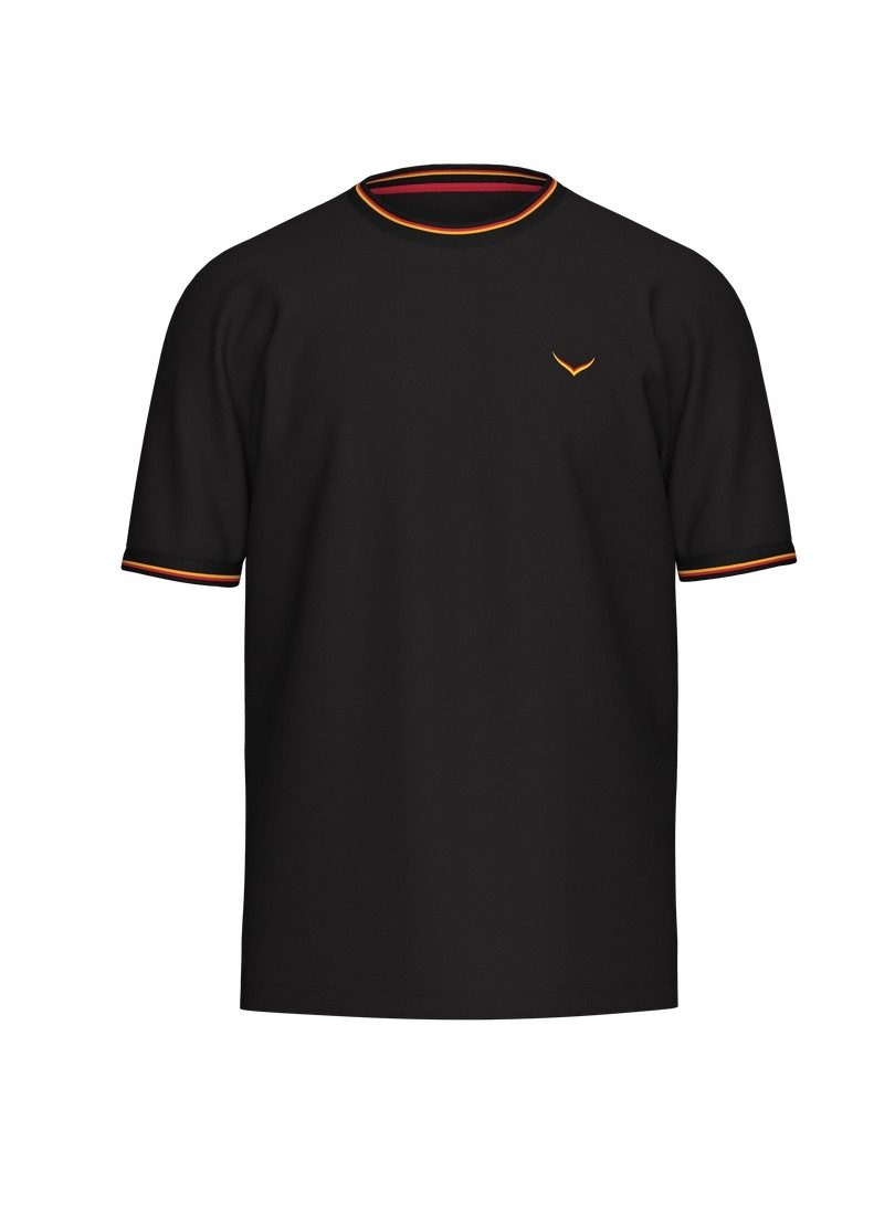 Trigema T-Shirt TRIGEMA Deutschland T-Shirt mit kontrastfarbigen Bündchen (1-tlg) – Bild 2 von 4