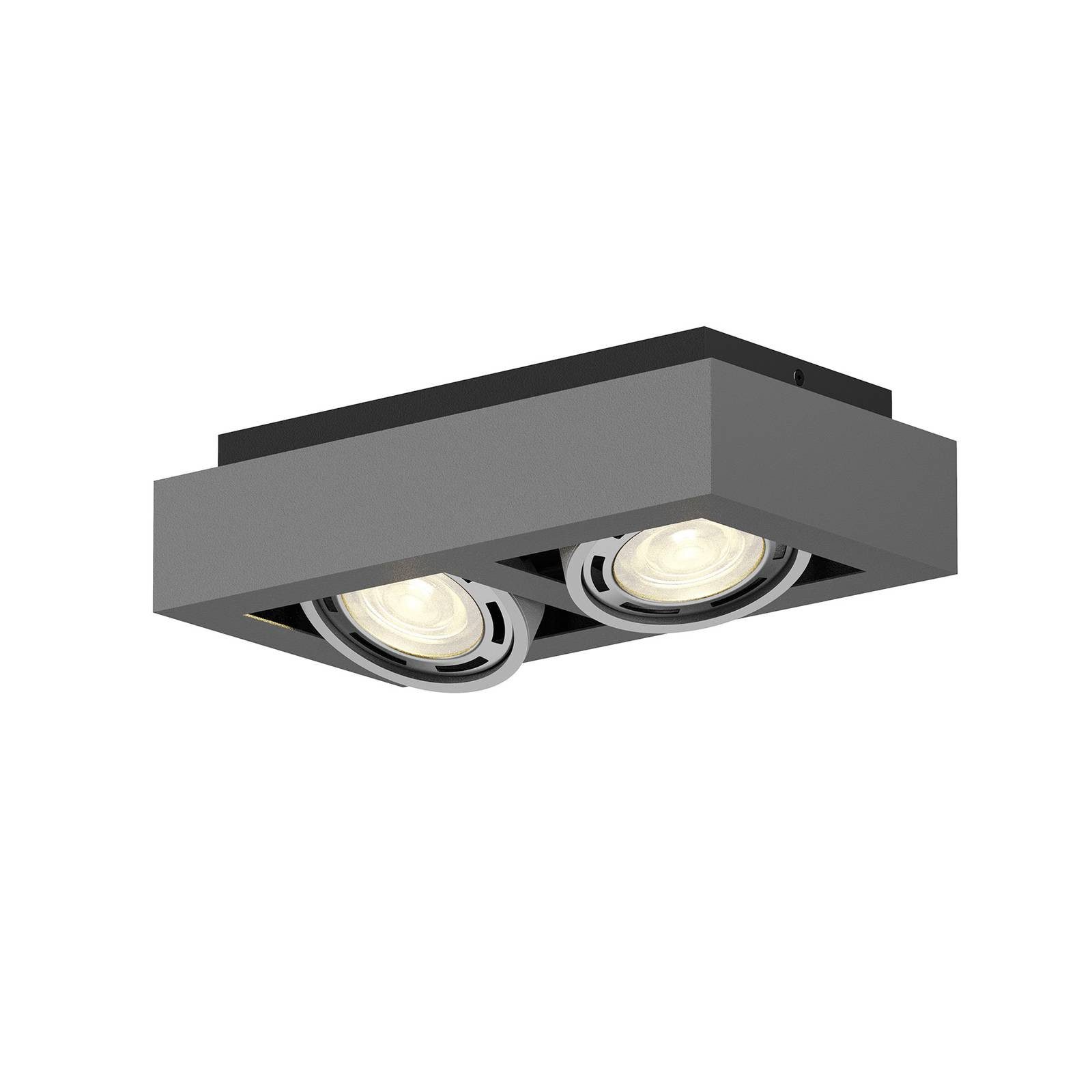 Arcchio Deckenleuchten Ronka, Metall, Schwarz IP20, 2 x 20 W ES111 LED günstig online kaufen
