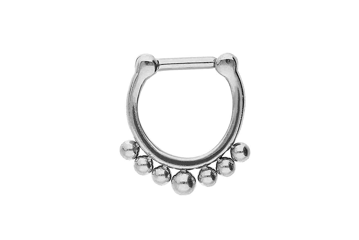 Piercing-Set Chirurgenstahl Clicker 7 KUGELN