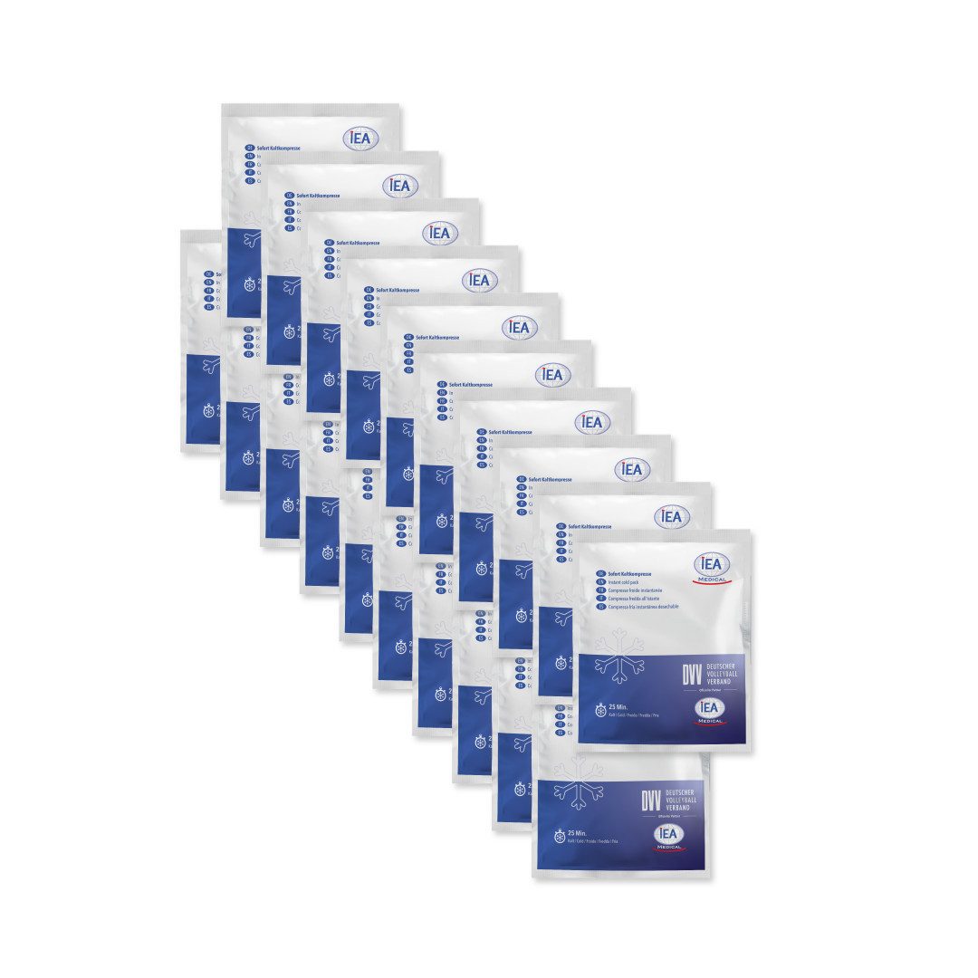 IEA Medical Kühlpad Sofort Kältekompresse - 20er Box, Komplettset 20-tlg., Set, Knick Kühlakku, Kühlpacks für Schwellungen & Verletzungen