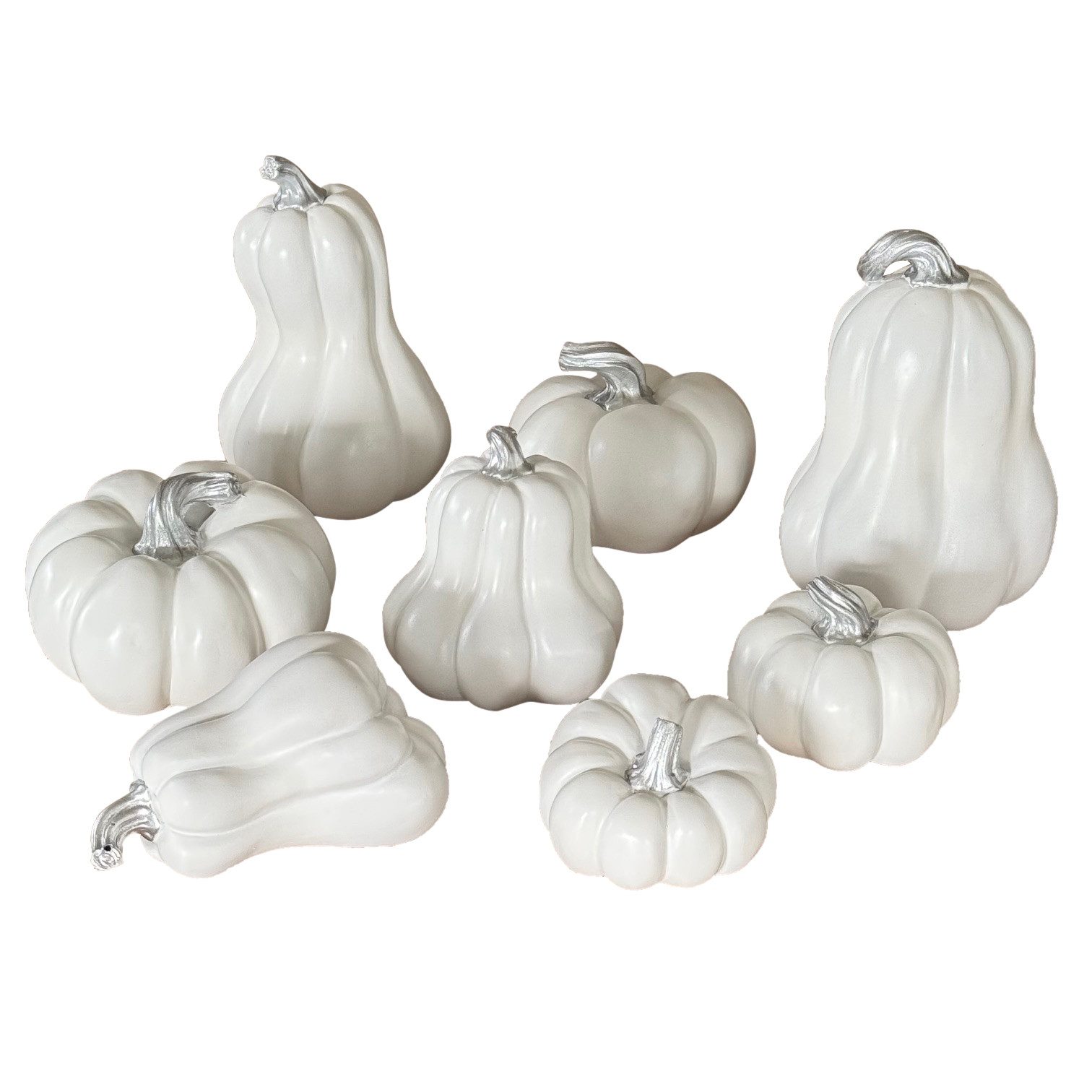 Dekofigur 8er Set Deko Kürbisse für draußen geeignet - Outdoor - Herbstdeko