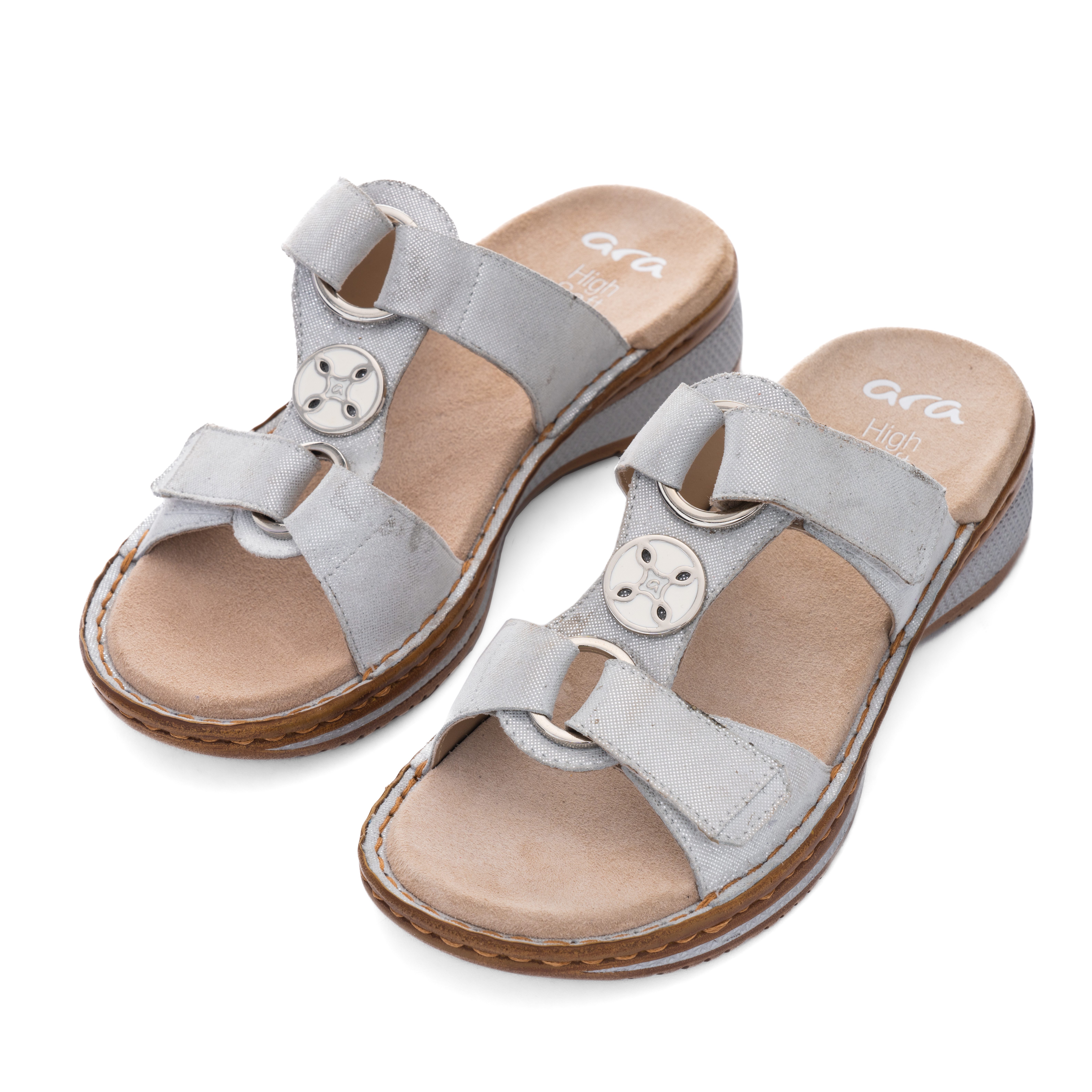 Ara HAWAII Pantolette, Keilabsatz, Sommerschuh, Schlupfschuh mit Schmuckelement