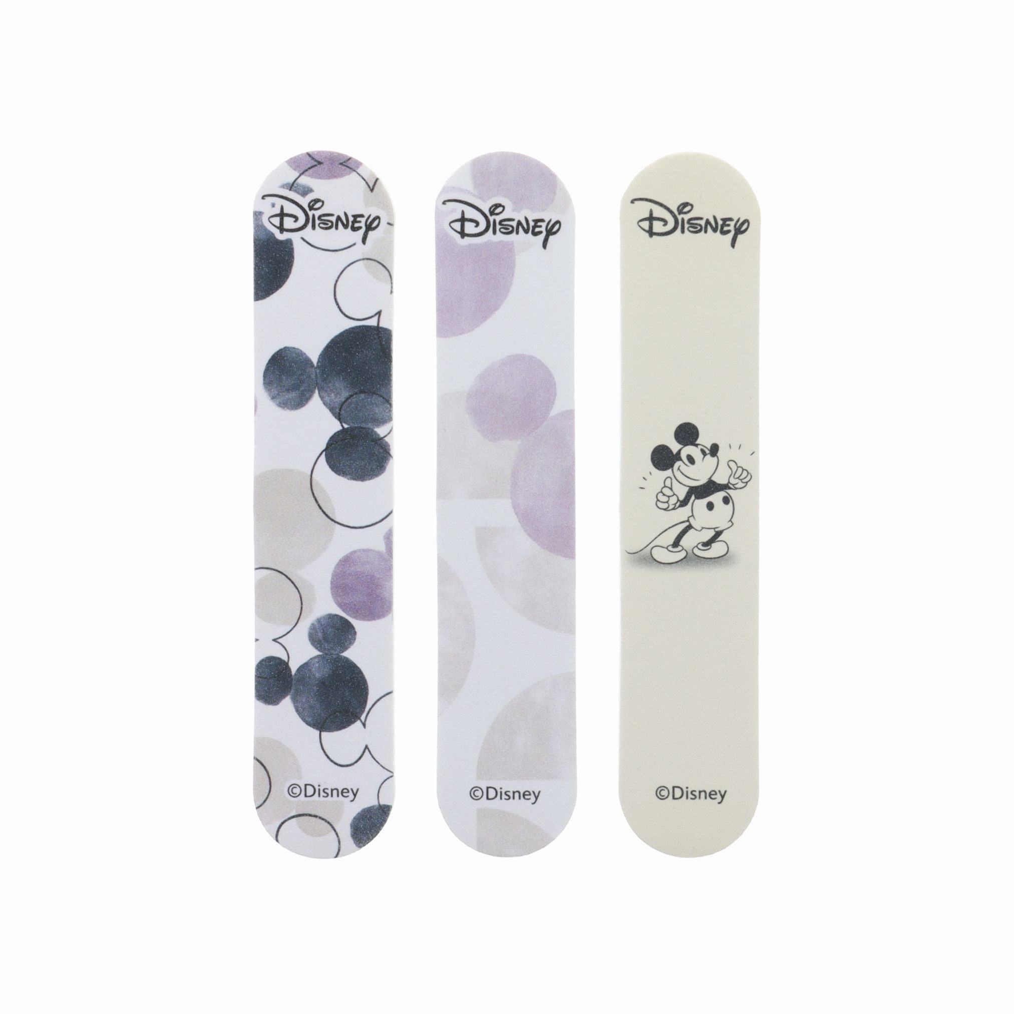PARSA Beauty Saphir-Nagelfeile Disney Mickey Mouse inspirierte Mini-Nagelfeilen, 3-teilig