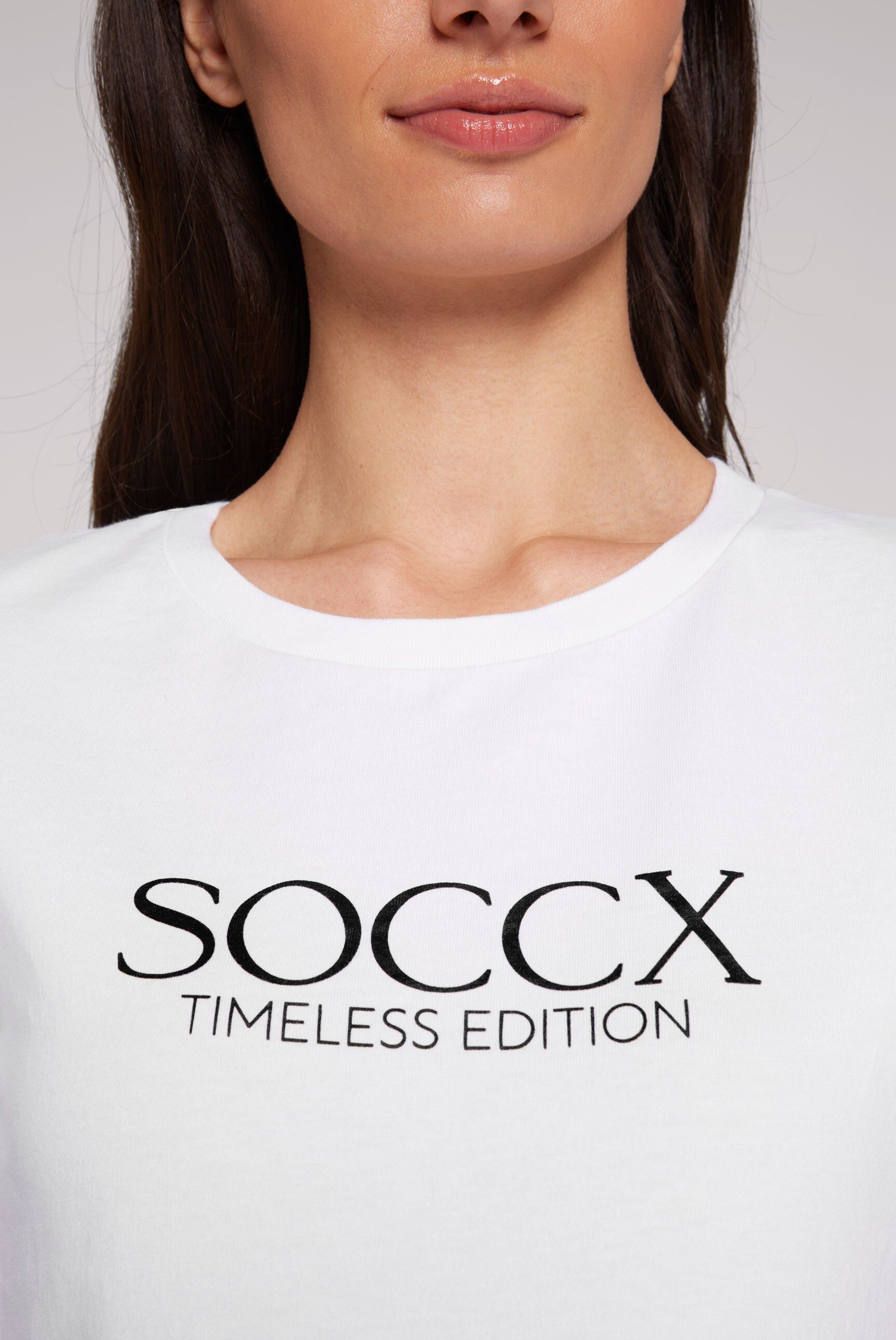 SOCCX Baumwolle Rundhalsshirt aus