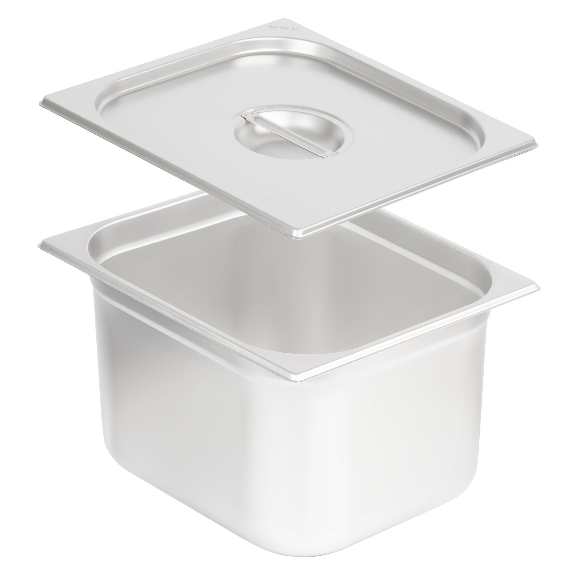 Mahlzeit Thermobehälter GN Behälter 2/3 mit Deckel, Höhe 200 mm, Edelstahl Wärmebehälter, Edelstahl, (Set, 2-tlg., 1x 2/3 GN Behälter mit Deckel(200 mm), für Chafing Dish