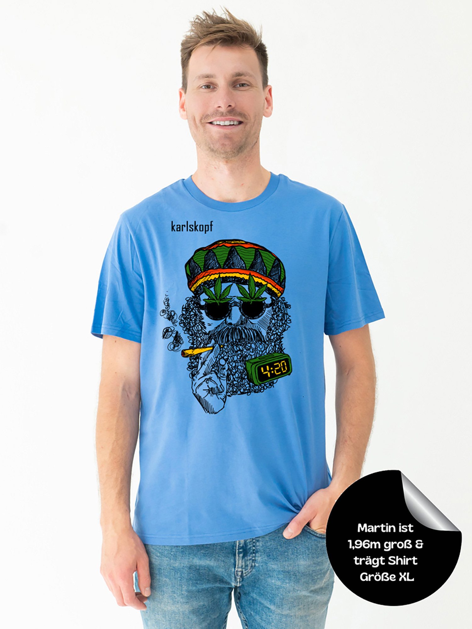 karlskopf Print-Shirt Rundhalsshirt Basic BUBATZ günstig online kaufen