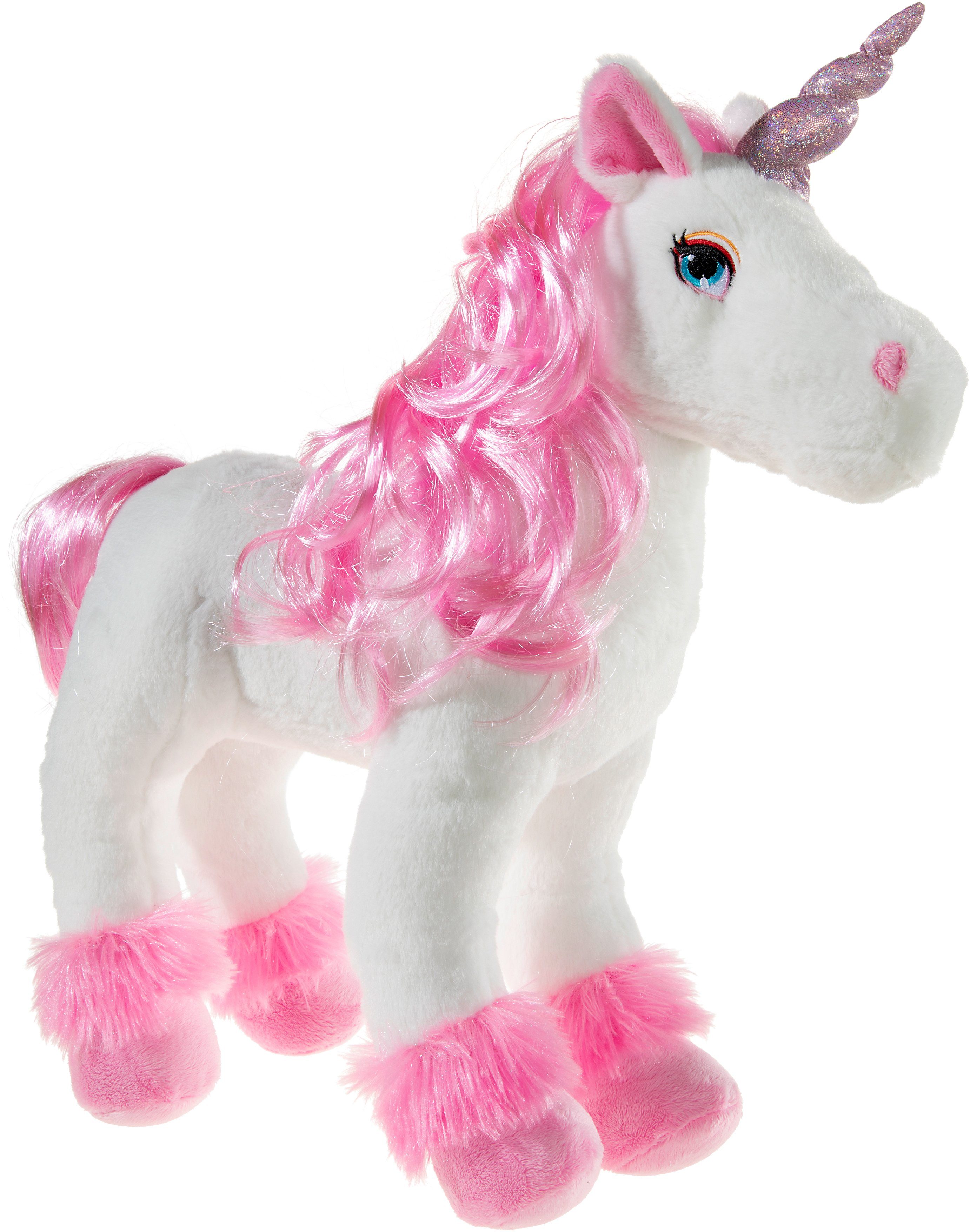 Heunec® Kuscheltier Einhorn mit Puppenhaar 40 cm