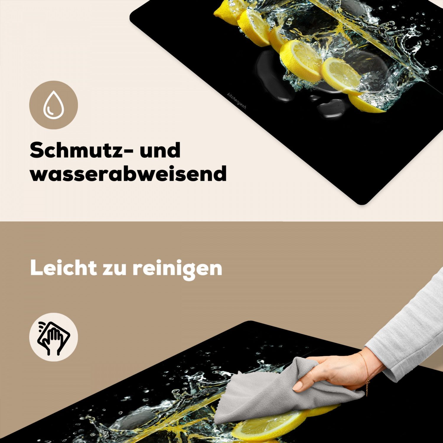 MuchoWow Platzset Splash - Obst und Gemüse, (6-St), Platzsets, Tischset, Abwaschbar, Tischsets, Platzdeckchen