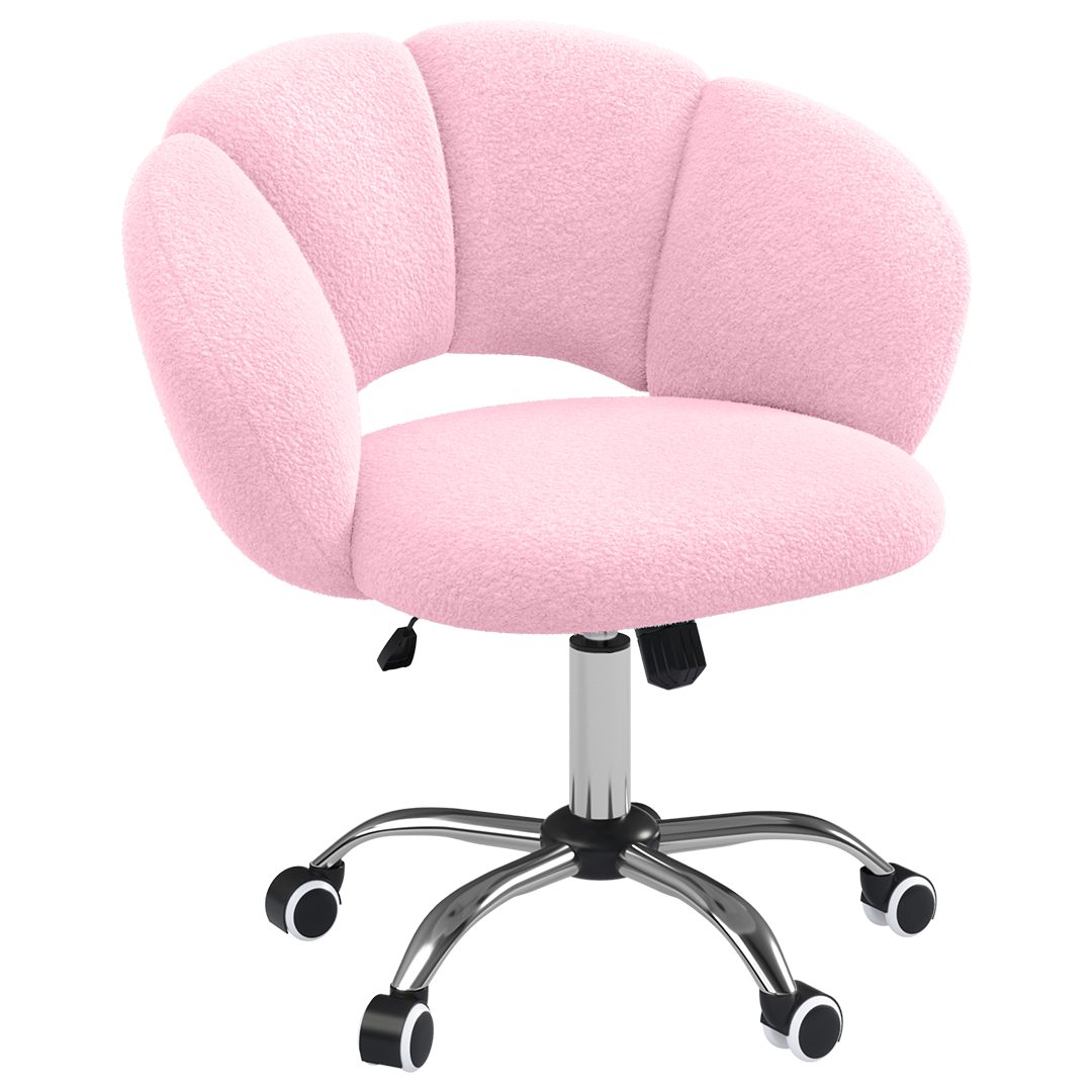 Bellamio Drehstuhl Meli Wolkenstuhl (rosa, Bürostuhl höhenverstellbar & drehbar), bis 140 kg, Schmink- & Schreibtischstuhl mit verstellbarer Rückenlehne