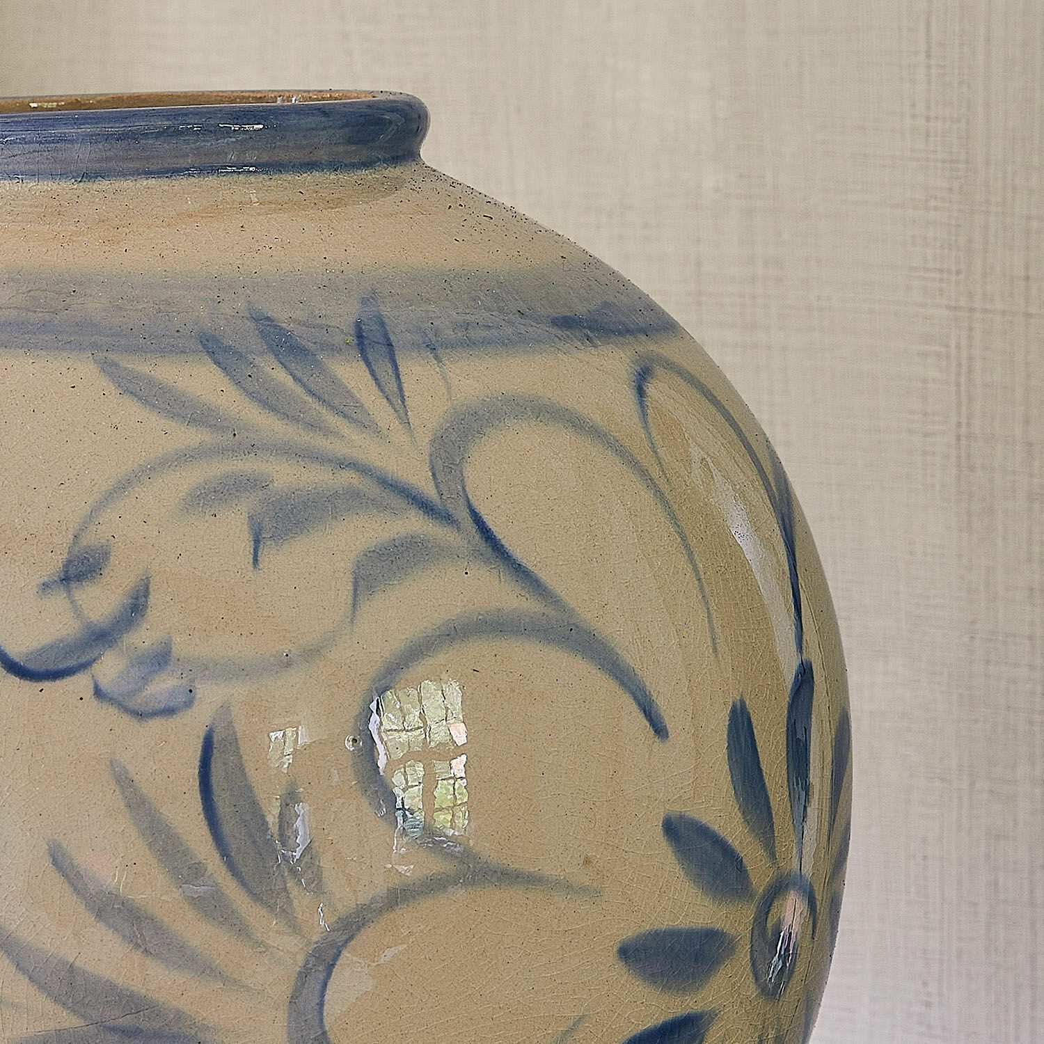 Mirabeau Tischvase Vase Oviren weiß/blau
