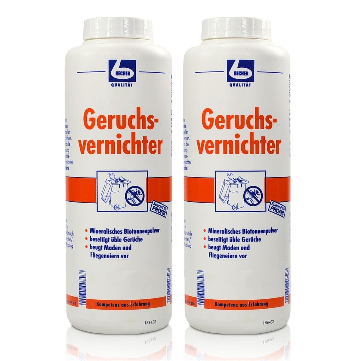 Dr. Becher 2x Dr. Becher Geruchsvernichter 750 g - beseitigtle Gerüche Spezialwaschmittel