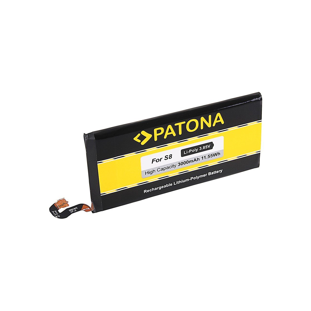 Patona Akku passend für Samsung Galaxy S8 G950F / EB-BG950ABA Handy-Akku Ersatzakku 3000 mAh (3,85 V, 1 St), hochwertige Markenzellen I 100 % kompatibel