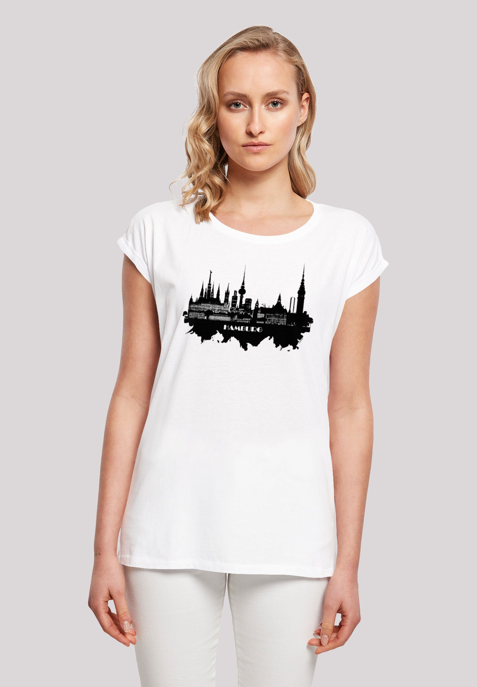 Cities - Größe Collection groß ist T-Shirt Model M F4NT4STIC trägt Hamburg und Das 170 Print, cm skyline