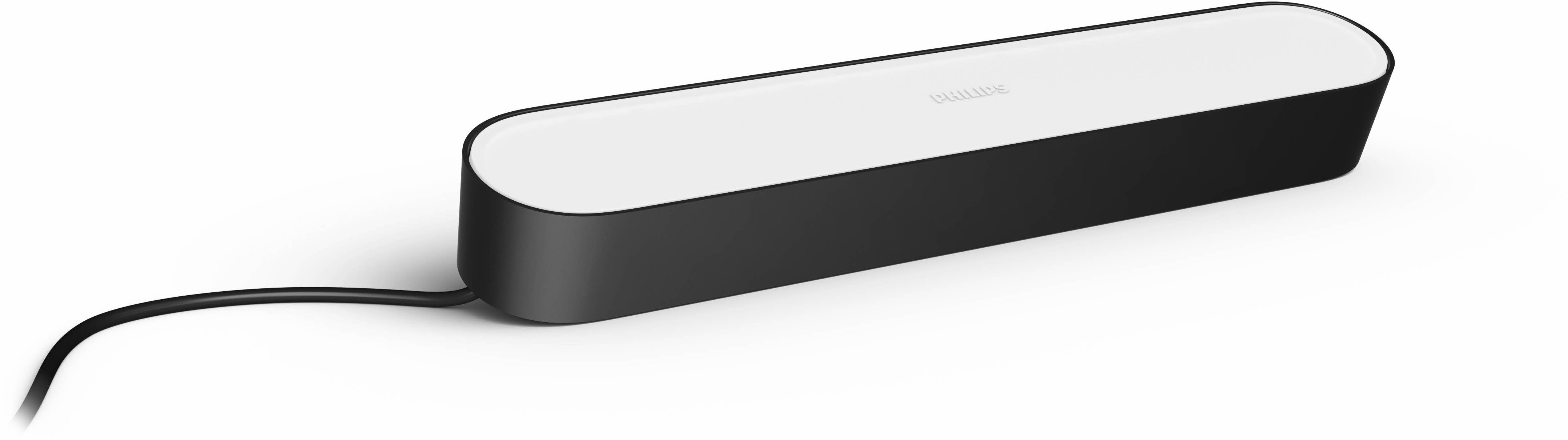 Philips Hue Smarte LED-Leuchte White & Color Ambiance Play Lightbar Doppelpack schwarz, Abschaltautomatik, Bluetooth, CCT - über Fernbedienung, Dimmfunktion, Farbsteuerung, Farbwechsel, Leuchtdauer einstellbar, Memoryfunktion, Nachtlichtfunktion, RGB, Smart Home, Timerfunktion, dimmbar über Fernbedienung, erweiterbar, mehrere Helligkeitsstufen, LED wechselbar, RGB, inkl. Netzteil