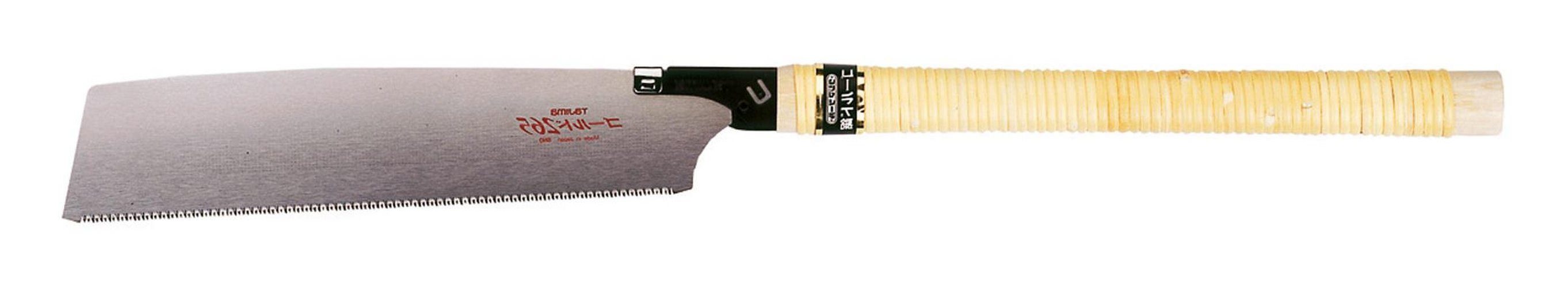 Tajima Japansäge, Zugsäge 265 mm 16 Zähne / Zoll gerader Holz-Rattangriff
