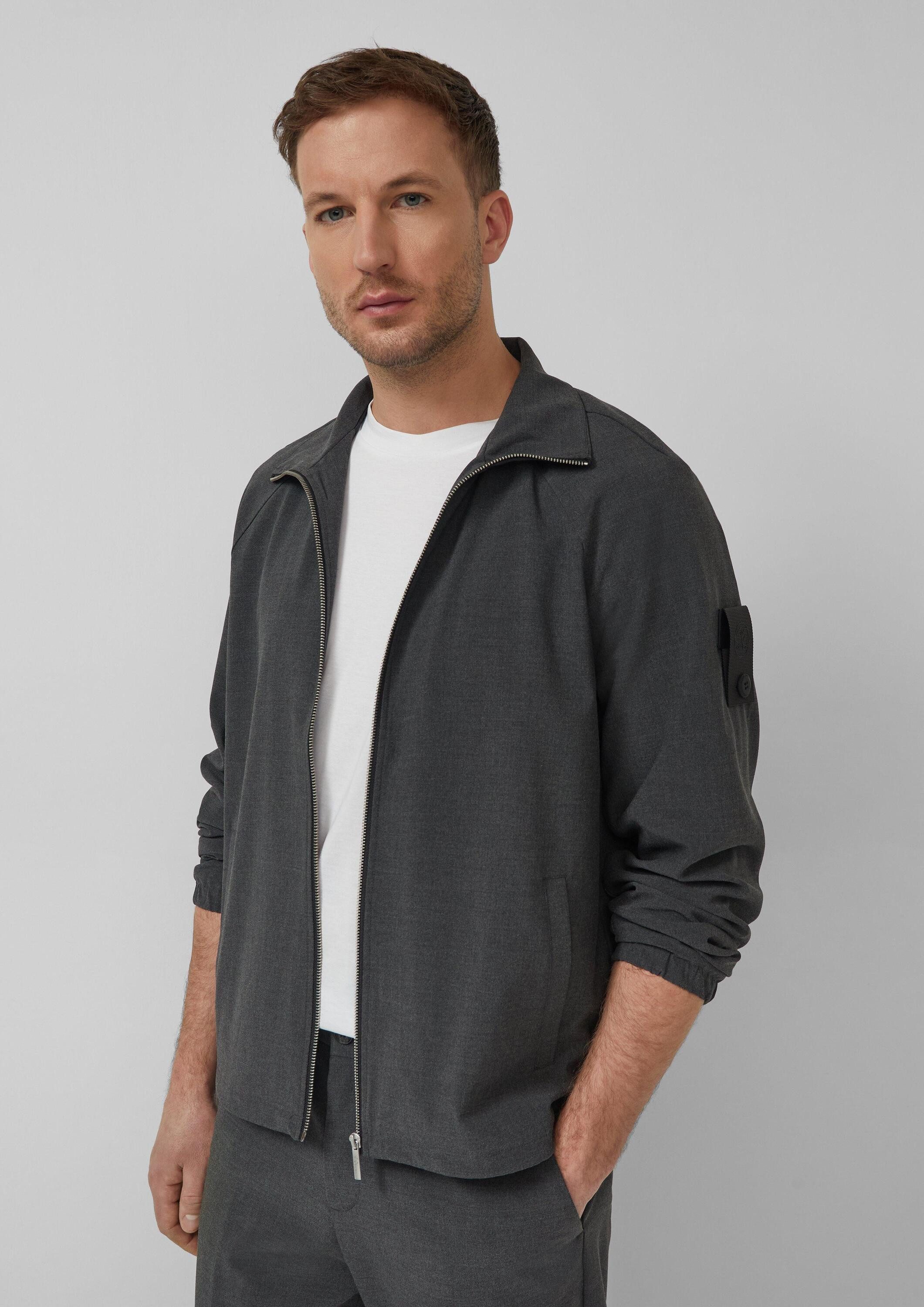 s.Oliver Funktionsjacke Indoor-Jacke Sportive Raglan-Jacke aus meliertem Stretch-Gewebe