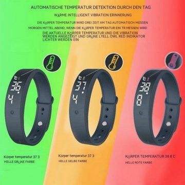 Novzep Sportuhr Intelligente Armbänder,Überwachung der Körpertemperatur,Wecker Watch