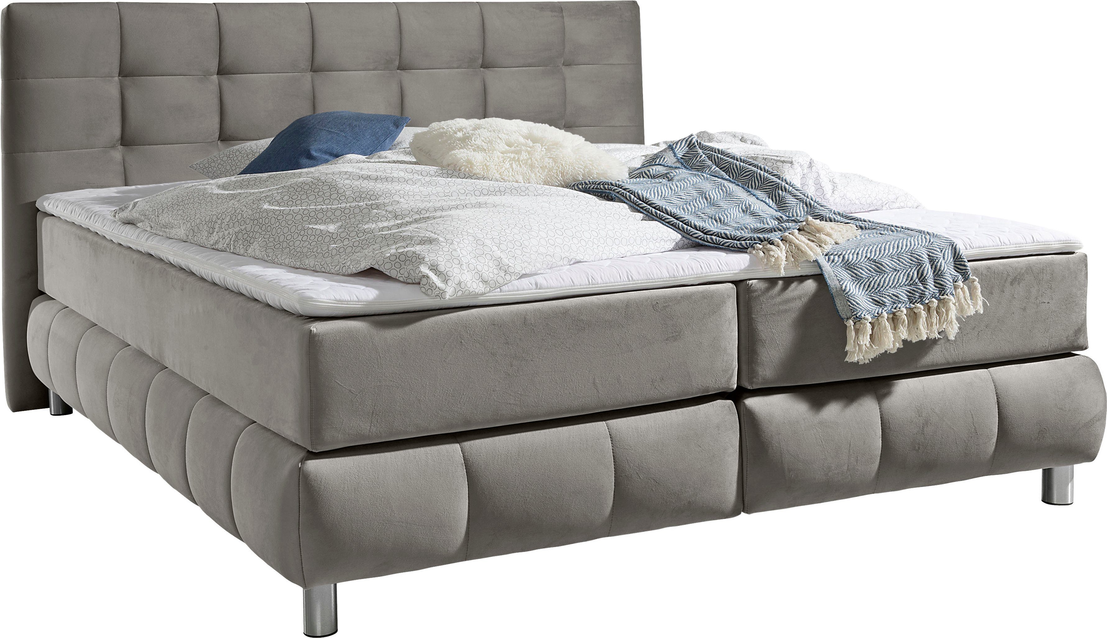 Home affaire Boxspringbett Salo, incl. Topper, 6 Breiten, 2 Härtegrade, TFK auch in Härtegrad 4
