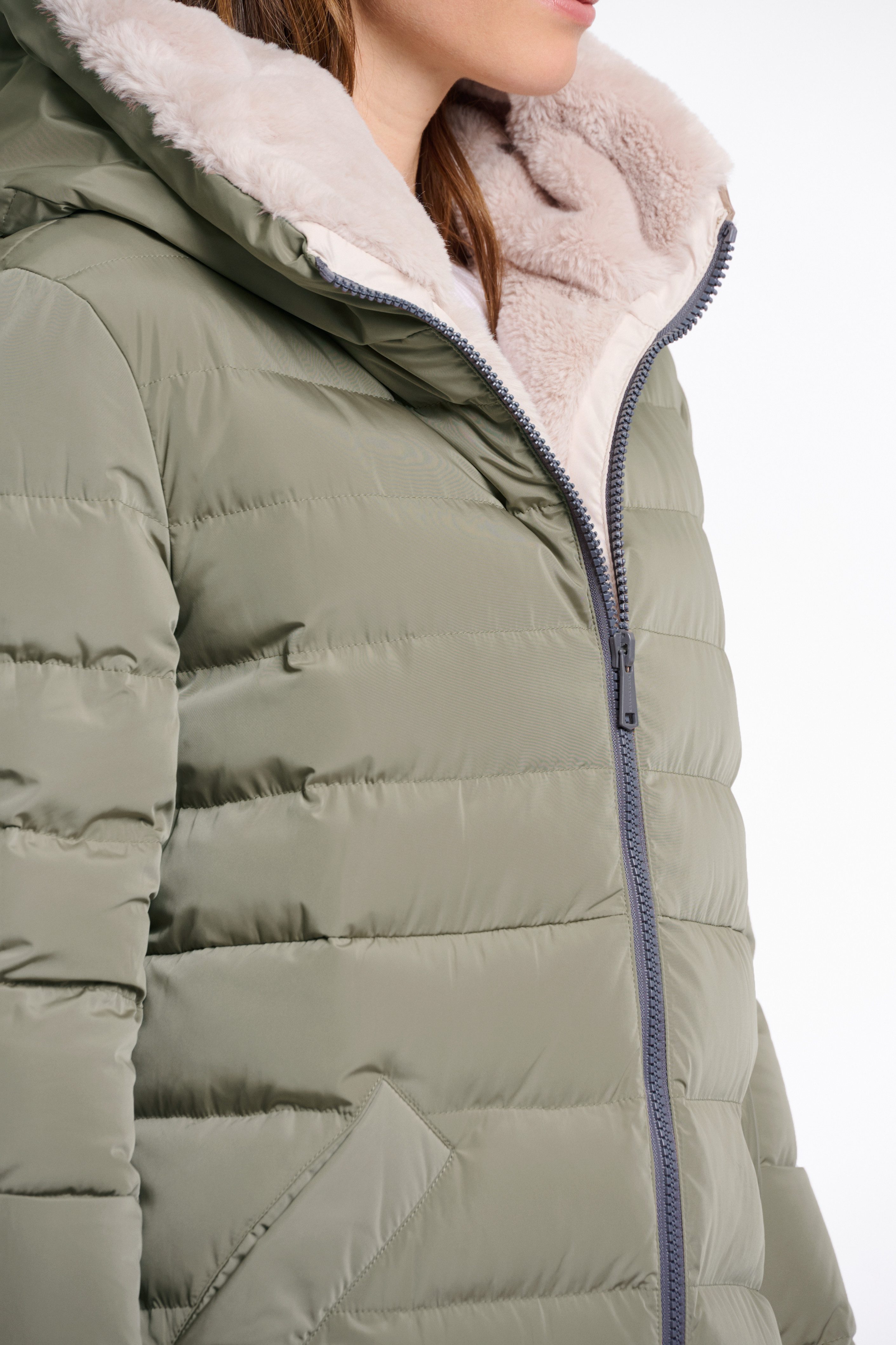 Rino & Pelle Steppmantel KEILAFUR mit Kunstfellfutter günstig online kaufen