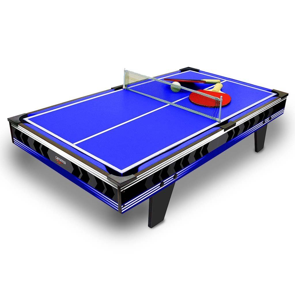 Carromco Spieltisch Multifunktionstisch GALAXY-XT - 3in1 - Multigame  Spieletisch mit Airhockey, Billard, Tischtennis, blau, 92x52x23, (1-tlg),  Tischaufsatz