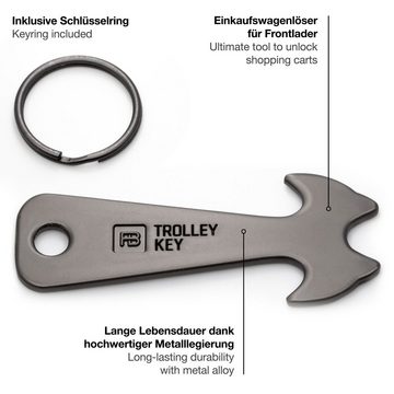 FABACH Schlüsselanhänger TrolleyKey Schwarz Einkaufswagenlöser - Einkaufswagenchip Einkaufschip (2-tlg)