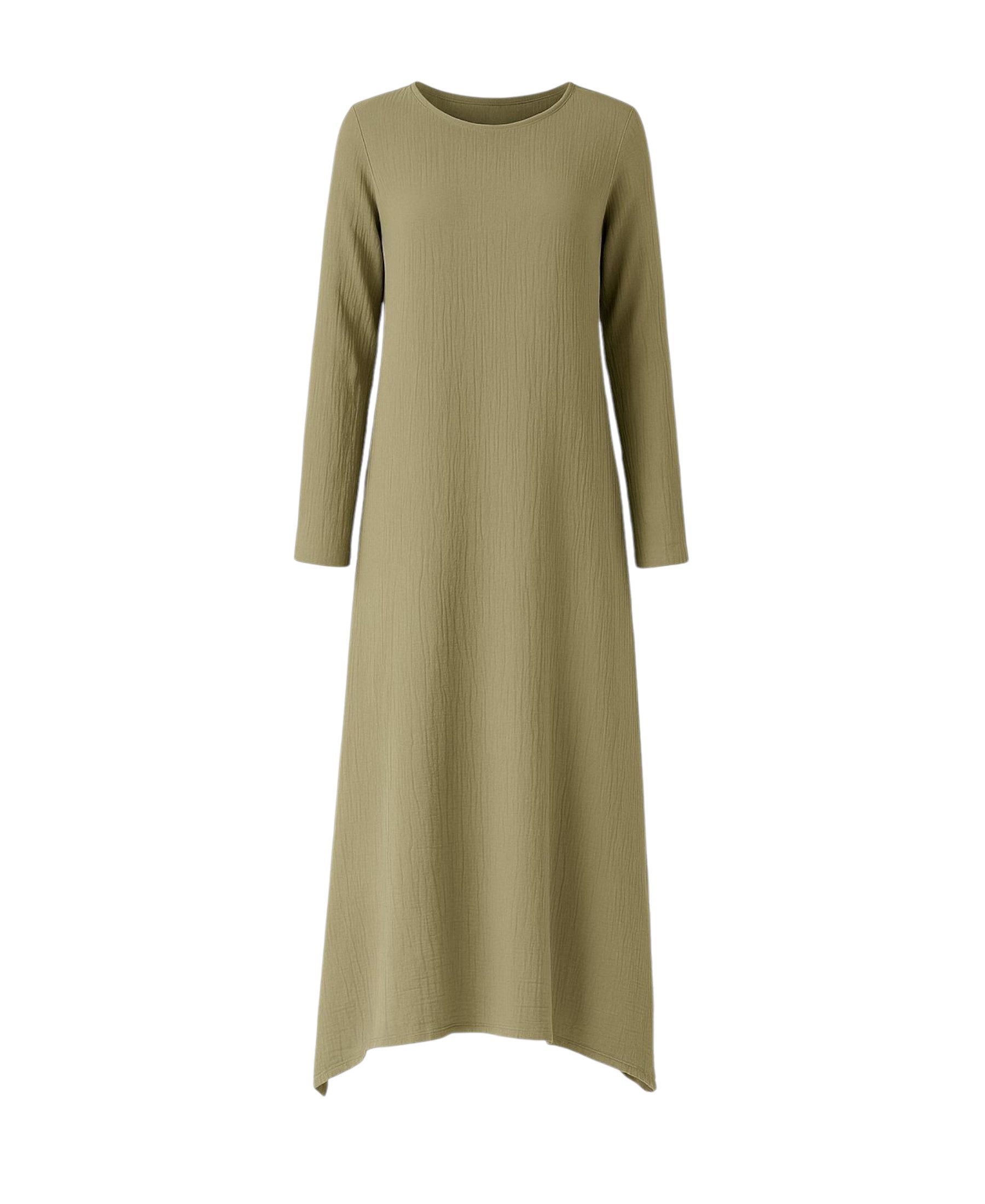WENOR Longtunika Musselin 100 % Baumwolle 125 cm, Seitenschlitze, Modest Fa günstig online kaufen