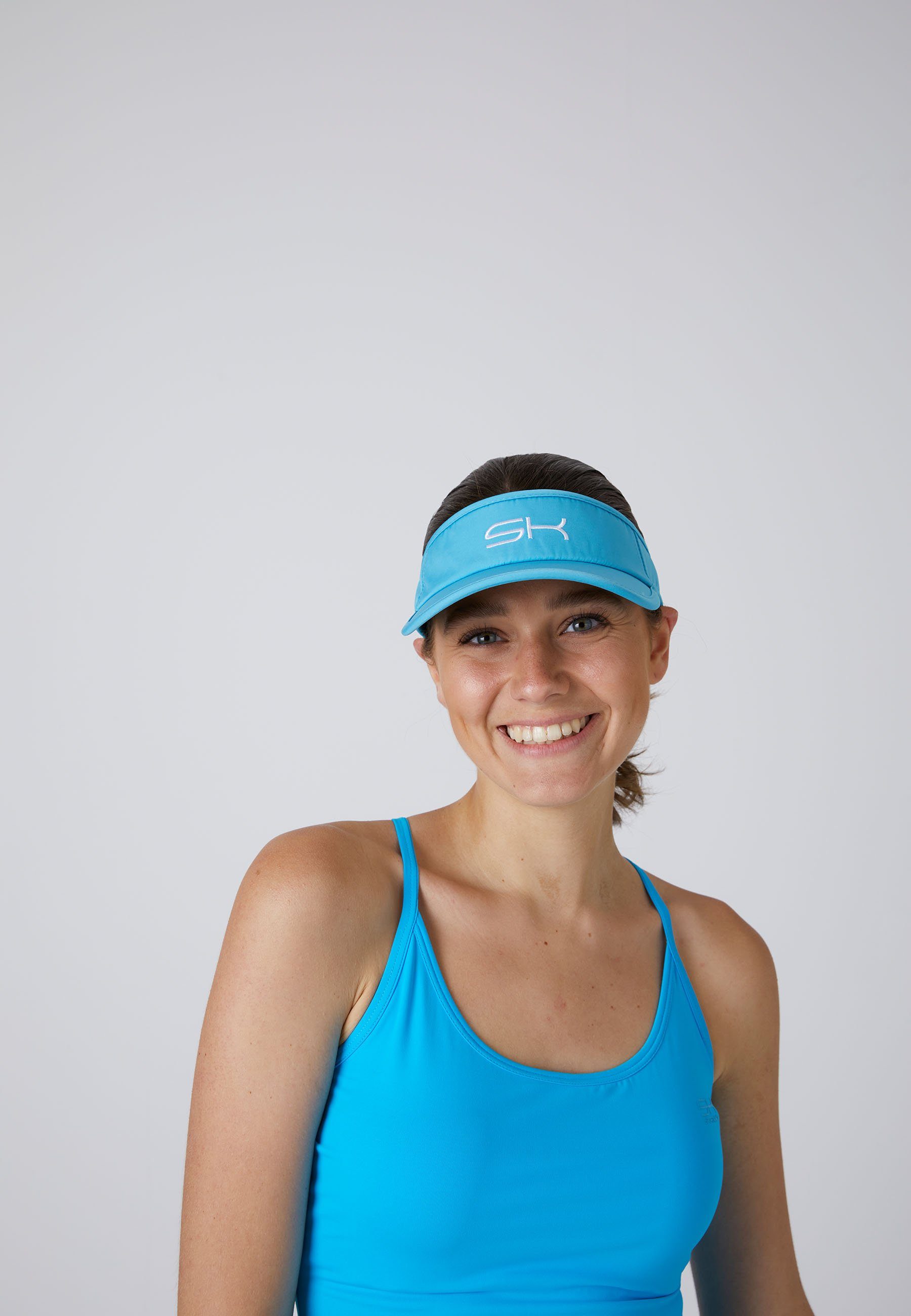 SPORTKIND Visor Tennis Sun Visor türkis verstellbare unisex, Größe Sonnenschild