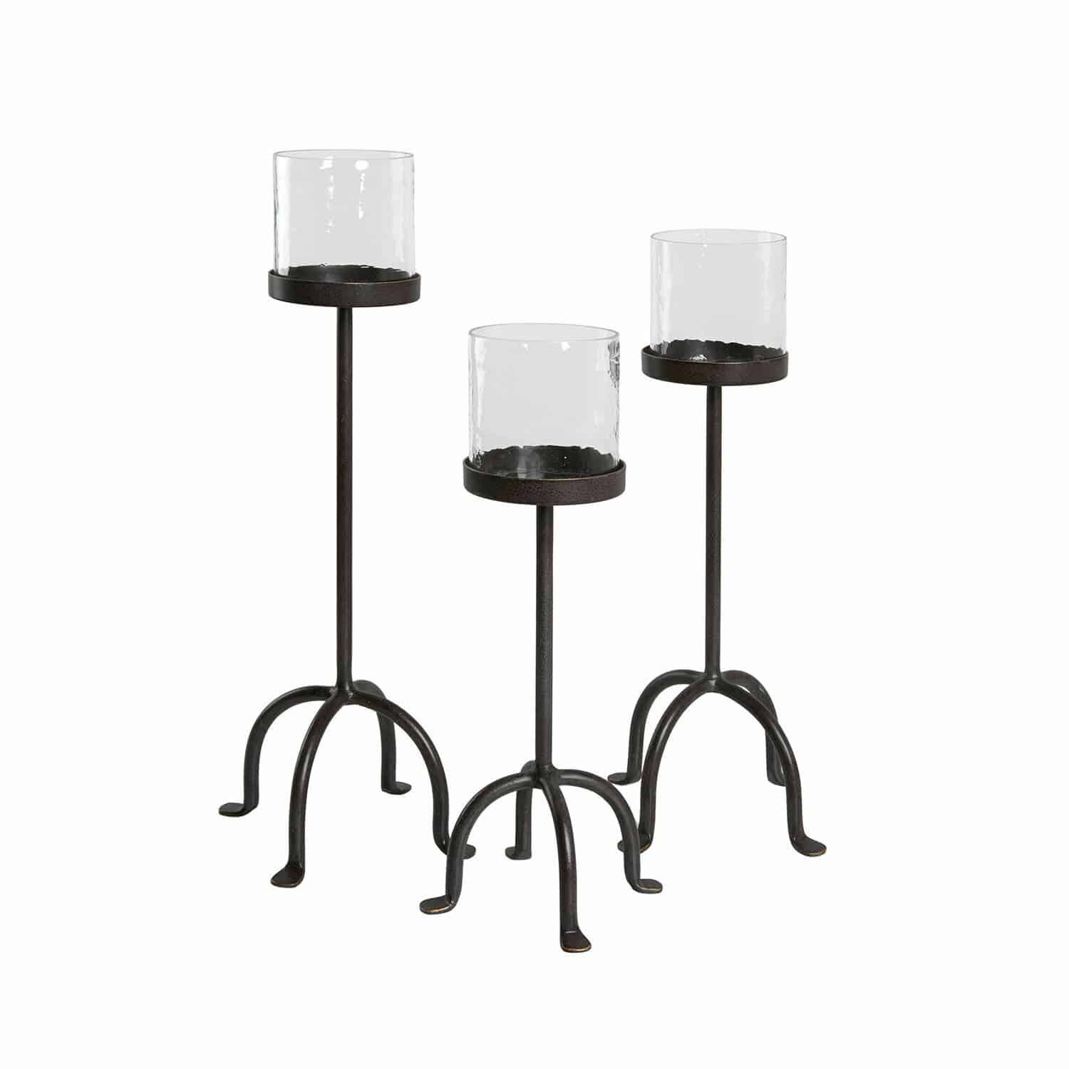 Mirabeau Kerzenständer Kerzenständer 3er Set Tanbira schwarz