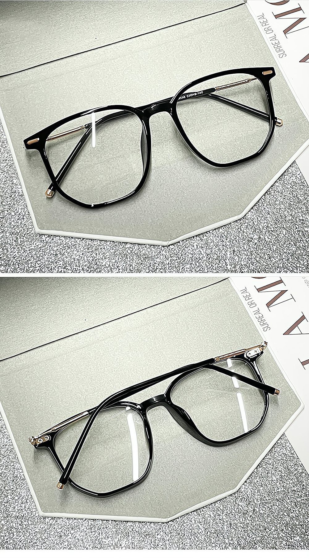 PACIEA Brille Computerbrille Ultraleicht Herren Damen schwarz Blaulichtfilter Transparent