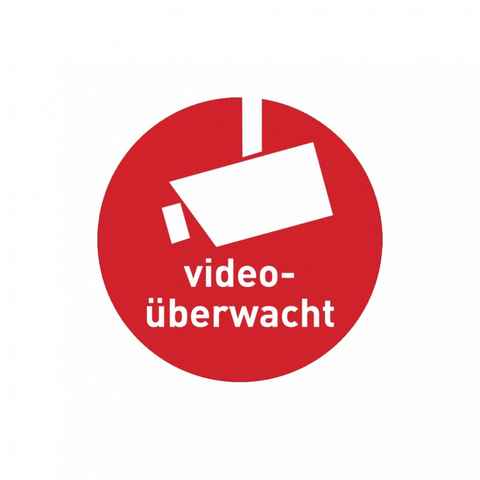 König Werbeanlagen Hinweisschild Hinweisschild, videoüberwacht, Ø 50 mm - DIN 33450