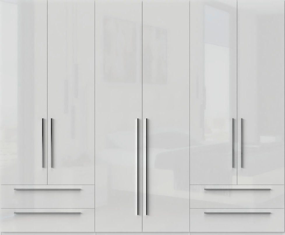 OTTO home Kleiderschrank Piano, UV lackiert, hochglänzend in beige oder weiß, FSC-zertifiziert (mit 4 Schubladen) 272 oder 317cm breit, Höhe 224cm, mit Soft-Clo – Bild 2 von 5