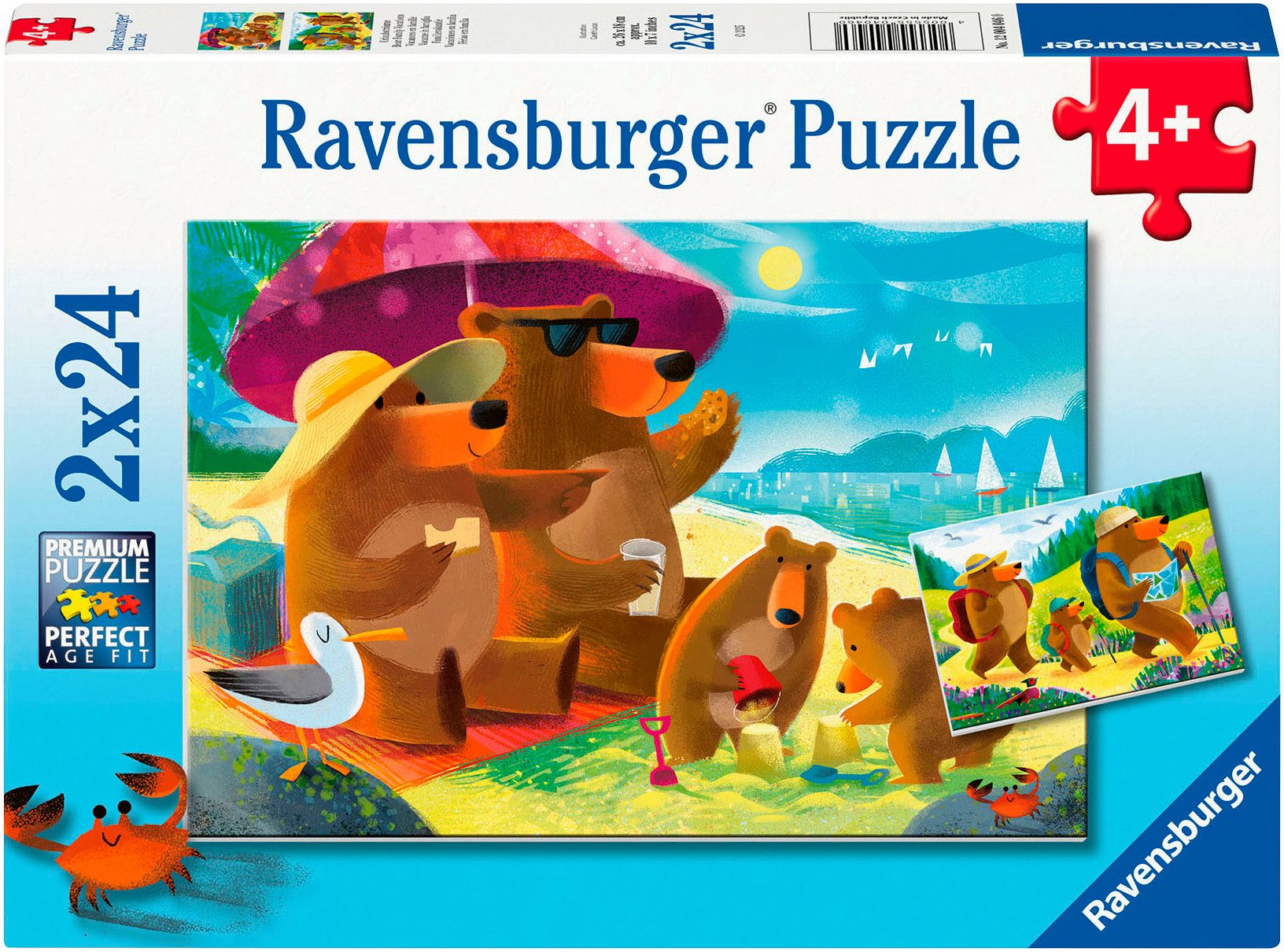 Ravensburger Puzzle 2x24, Urlaubsträume, 48 Puzzleteile, Made in Europe günstig online kaufen