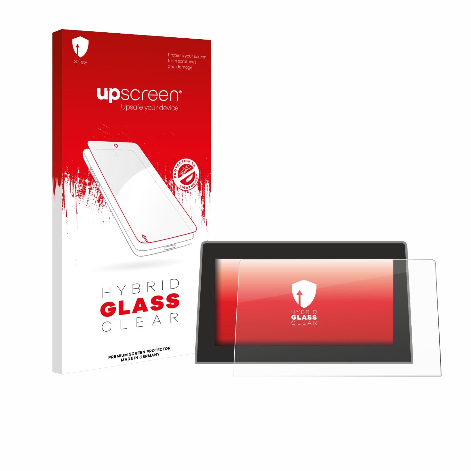 upscreen Displayschutzglas Folie für Jeep Compass BJ 2021-2024 (Uconnect 10.1), Schutzfolie Glas Panzer Display Schutz klar