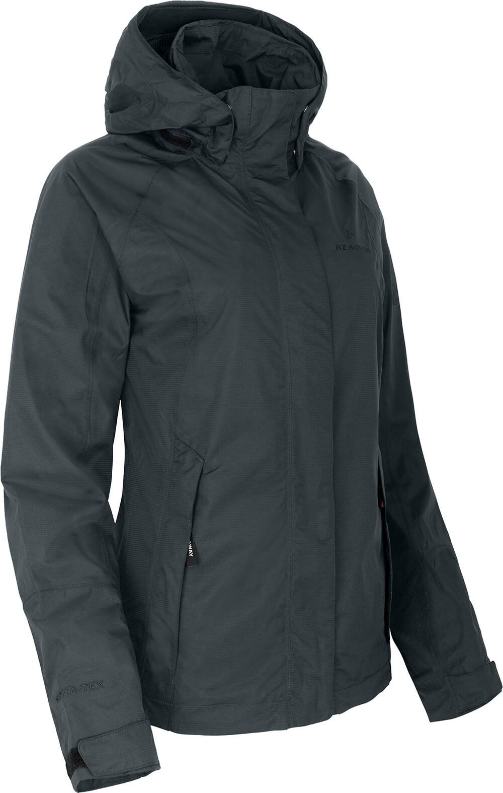 Bergson Regenjacke ROCKRIDER Damen Regenjacke, Netzfutter, 12000 mm Wassersäule, Kurzgrößen, peaco