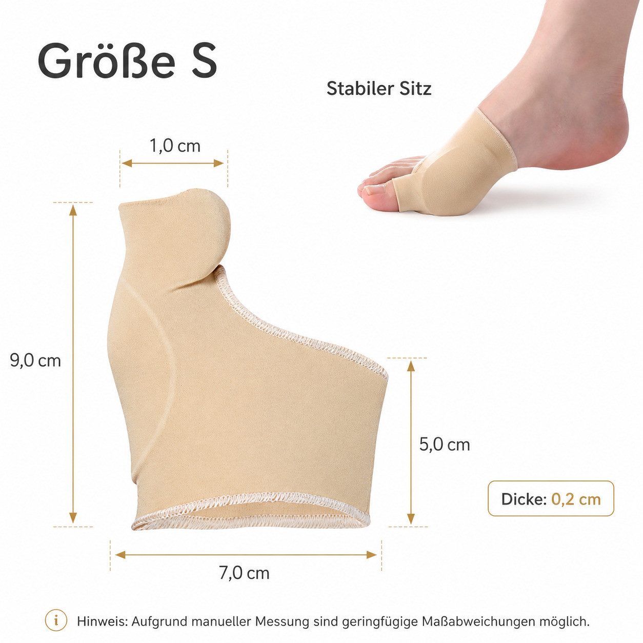 COOL-i ® Hallux-Bandage Hallux Valgus Zehenspreizer & Socken-Set,bei Ballenzeh, Zehenkorrektur mit Seitenschutz – Rutschfeste