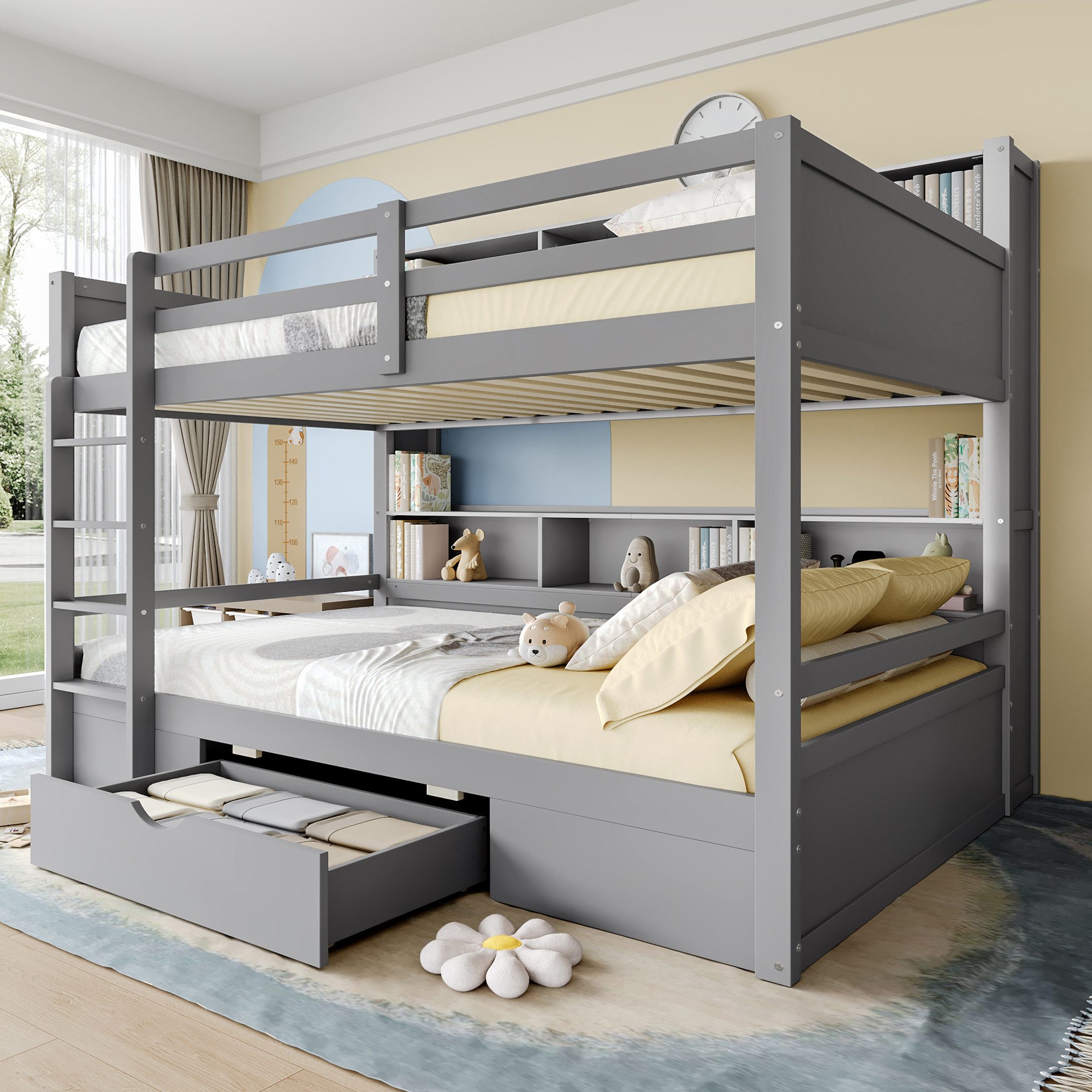 Flieks Etagenbett, Kinderbett Hochbett mit Schublade günstig online kaufen