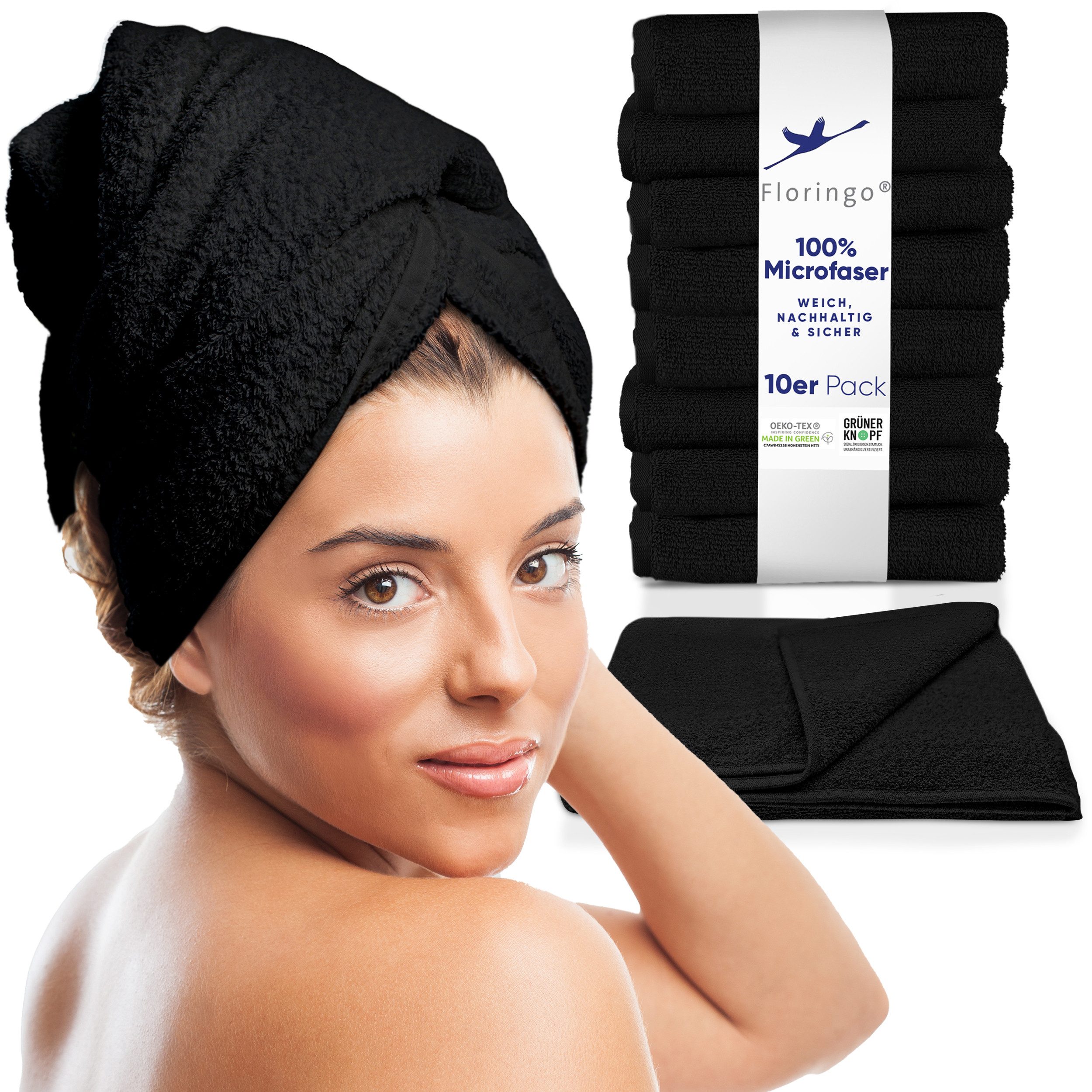 MOON Heimtextilien Handtuch 10er Pack Friseurtuch Handtücher Microfaser mit günstig online kaufen
