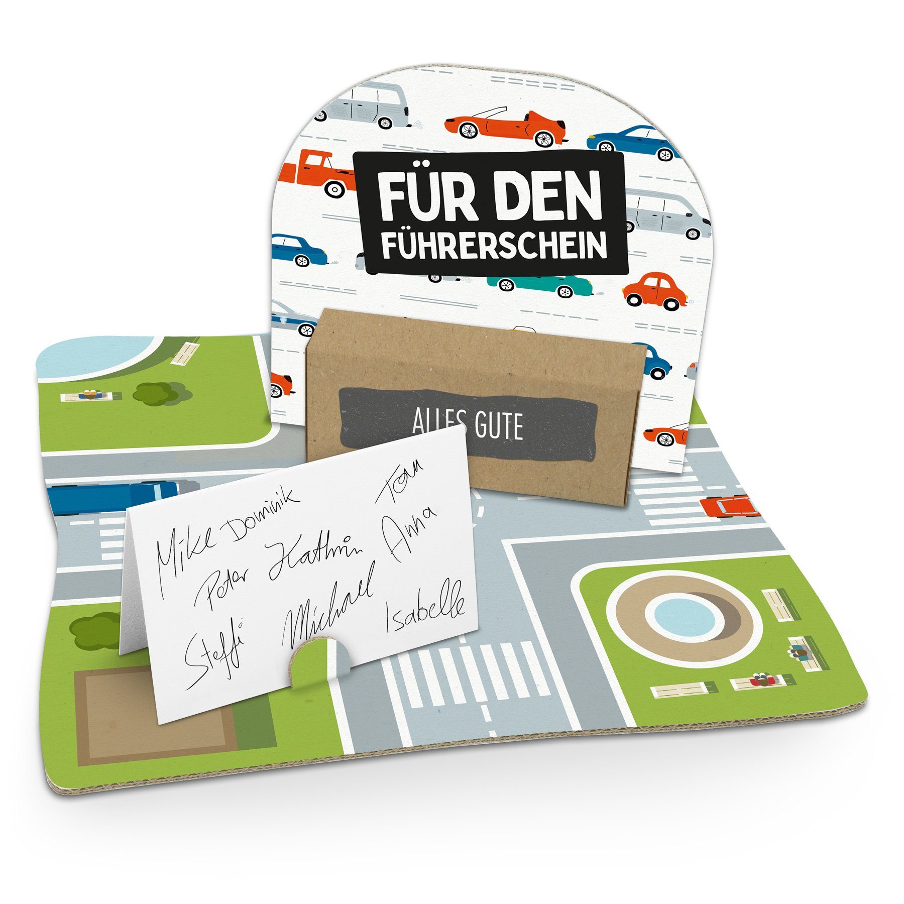itenga Grußkarten itenga Geldgeschenkverpackung Für den Führerschein (Motiv 146) Bodenpl
