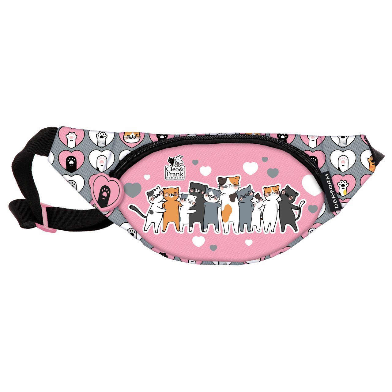 DERFORM Gürteltasche Kinder Katze Bauchtasche Hüfttasche Outdoor Feizeit Tasche