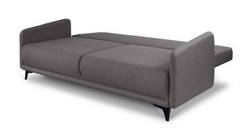 Siblo 3-Sitzer Marius, Modernes Sofa mit Bettkasten, Sofa mit Schlaffunktion