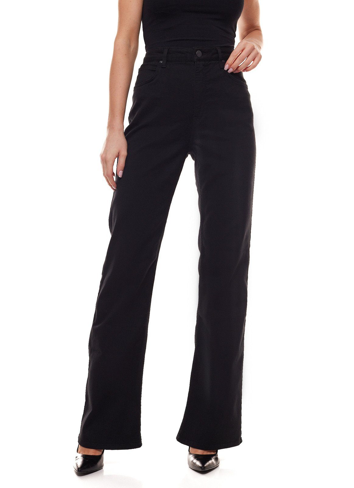 Lee® Regular-fit-Jeans »Lee Plus Bootcut Jeans klassische Damen Hose Große  Größen Freizeit-Hose Schwarz« online kaufen | OTTO