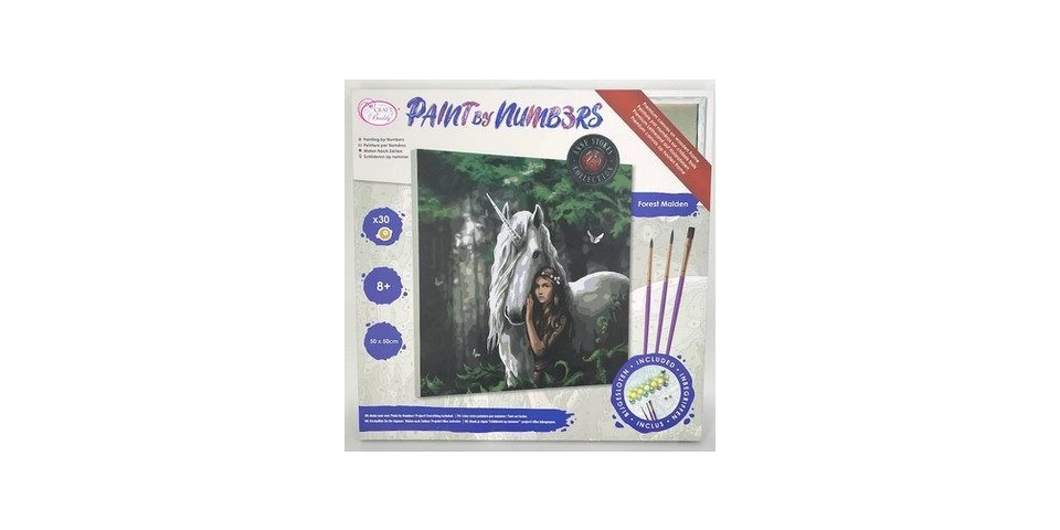 CRAFT Buddy Malen nach Zahlen Craft Buddy PBN5050E - Paint by Numbers, Forest Maiden, 50x50 cm