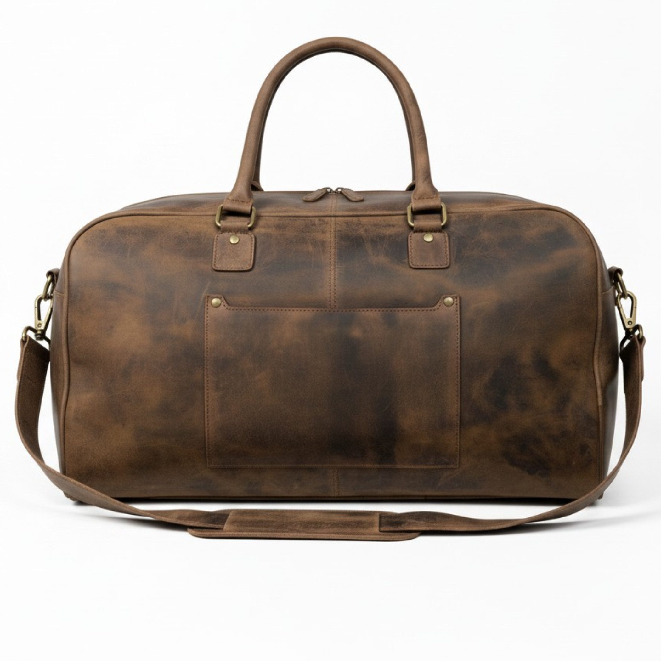 Ella Eisvogel Weekender Echtleder Reisetasche Weekender aus Rindleder – Leder Sporttasche, Hochwertige Leder-Reisetasche mit großzügigem Stauraum, Vintage-Optik