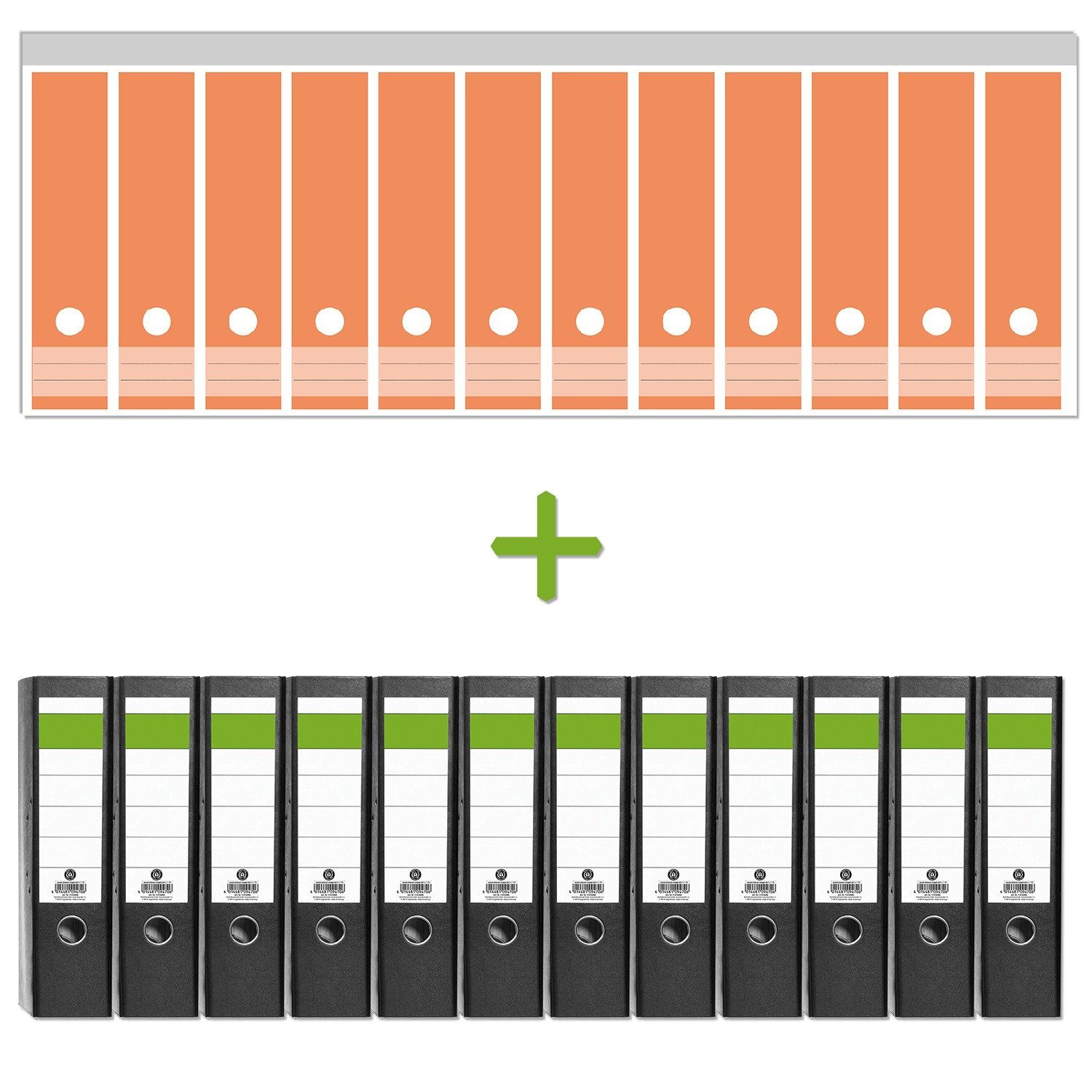 Wallario Etiketten Pastellorange, Ordnerrücken-Sticker in verschiedenen Ausführungen