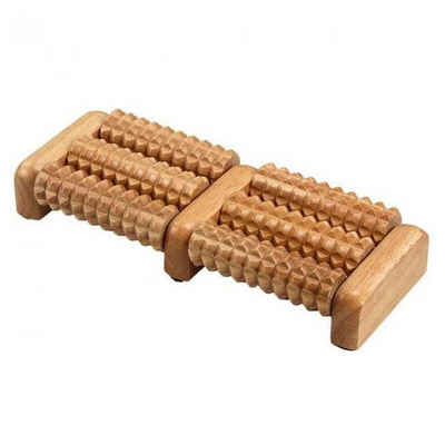 bodhi Massagegerät Fußmassageroller aus Holz, 6 Rollen