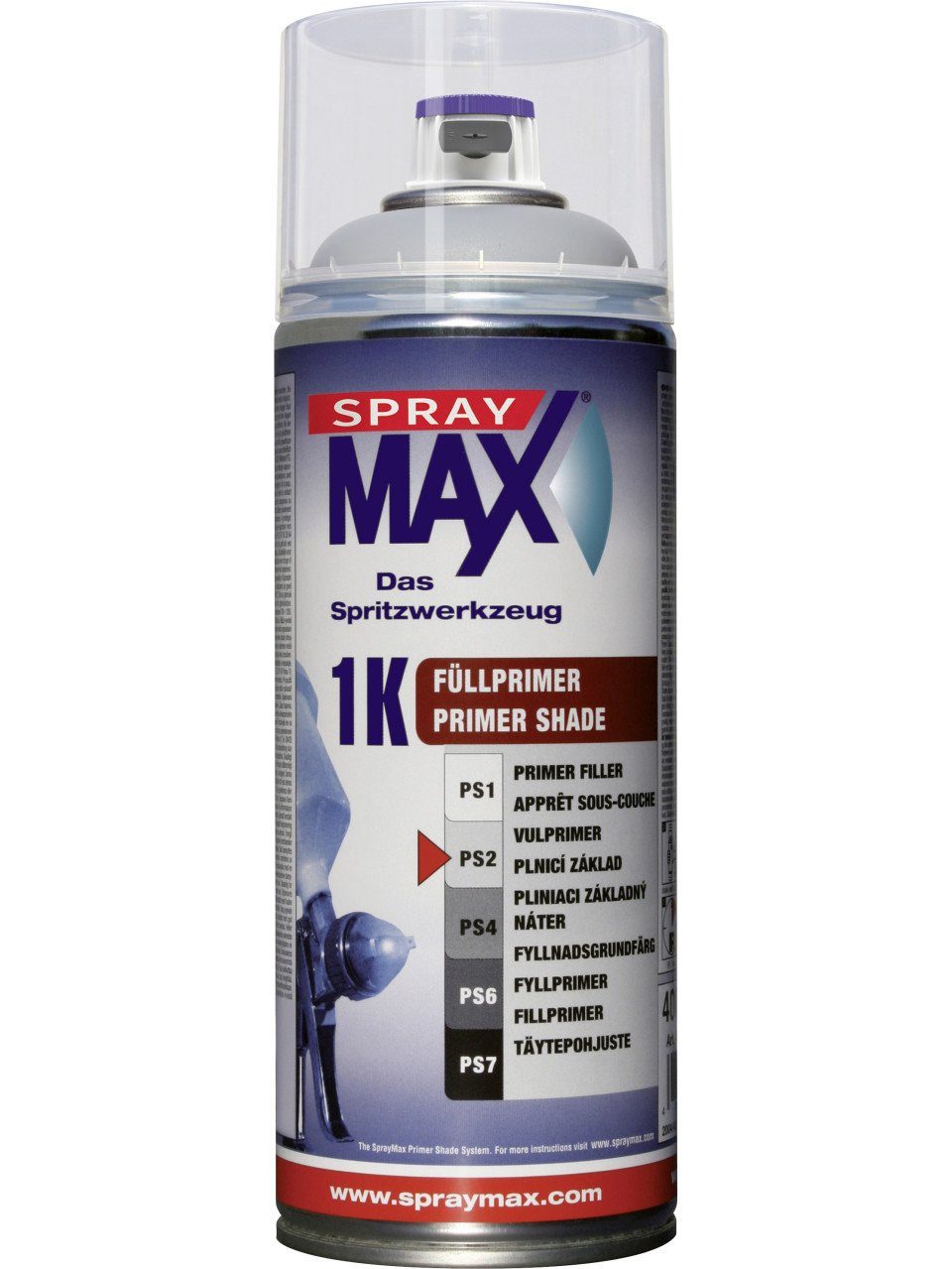 Spachtelmasse SprayMAX 1K Füllprimer ShadeLichtgrau 400ml