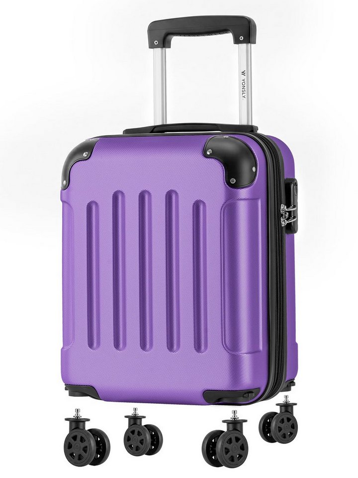 YONSLY Handgepäckkoffer Kabinenkoffer Reisekoffer Trolley mit abnehmbaren Rollrädern, 4 Rollen, ABS-Hartschale mit Zahlenschloss und ergonomischem Gummigriff