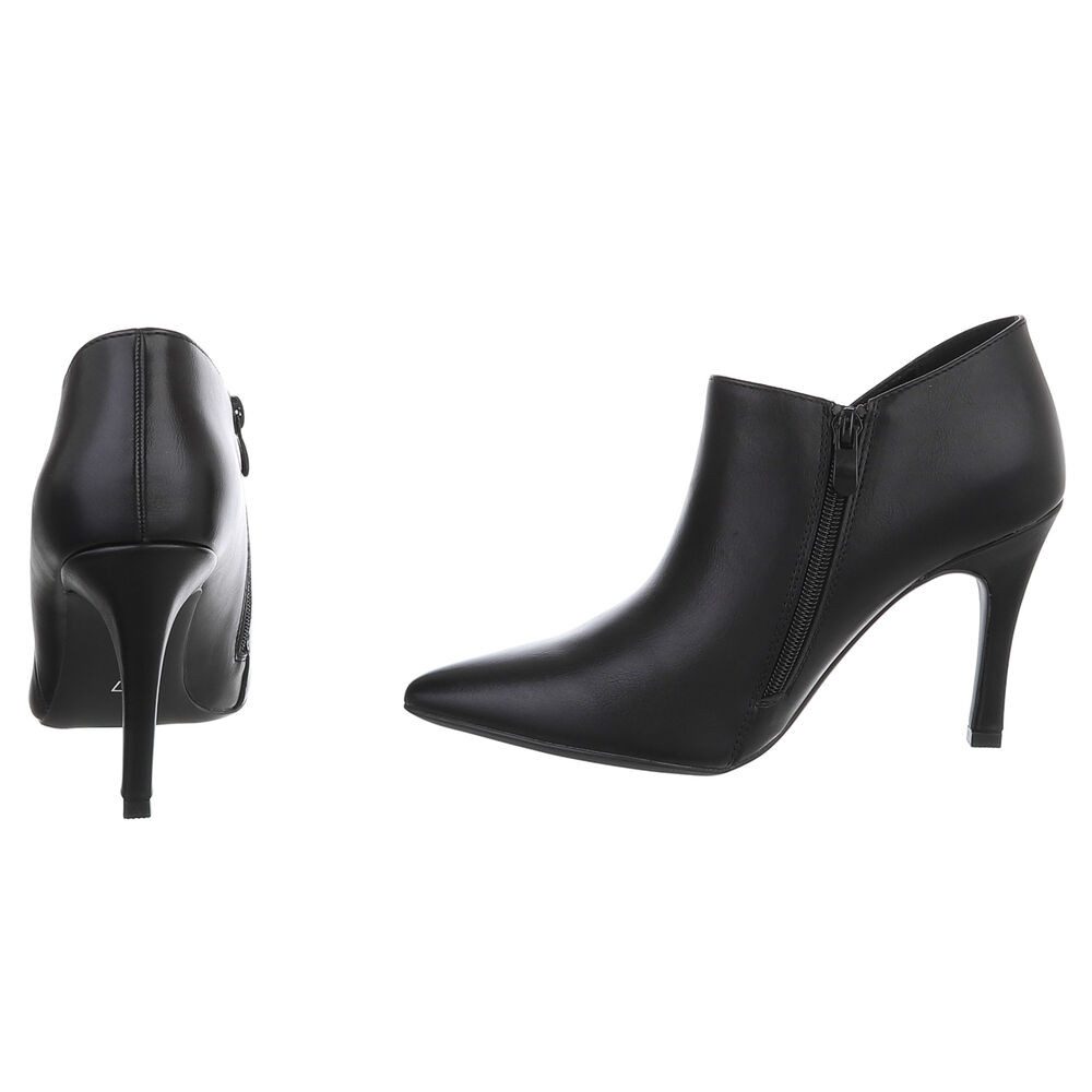 Ital-Design Damen Stiefelette Spitze High Heel elegant High-Heel-Stiefelette (92269154) Pfennig-/Stilettoabsatz Stiefeletten in Schwarz – Bild 5 von 5