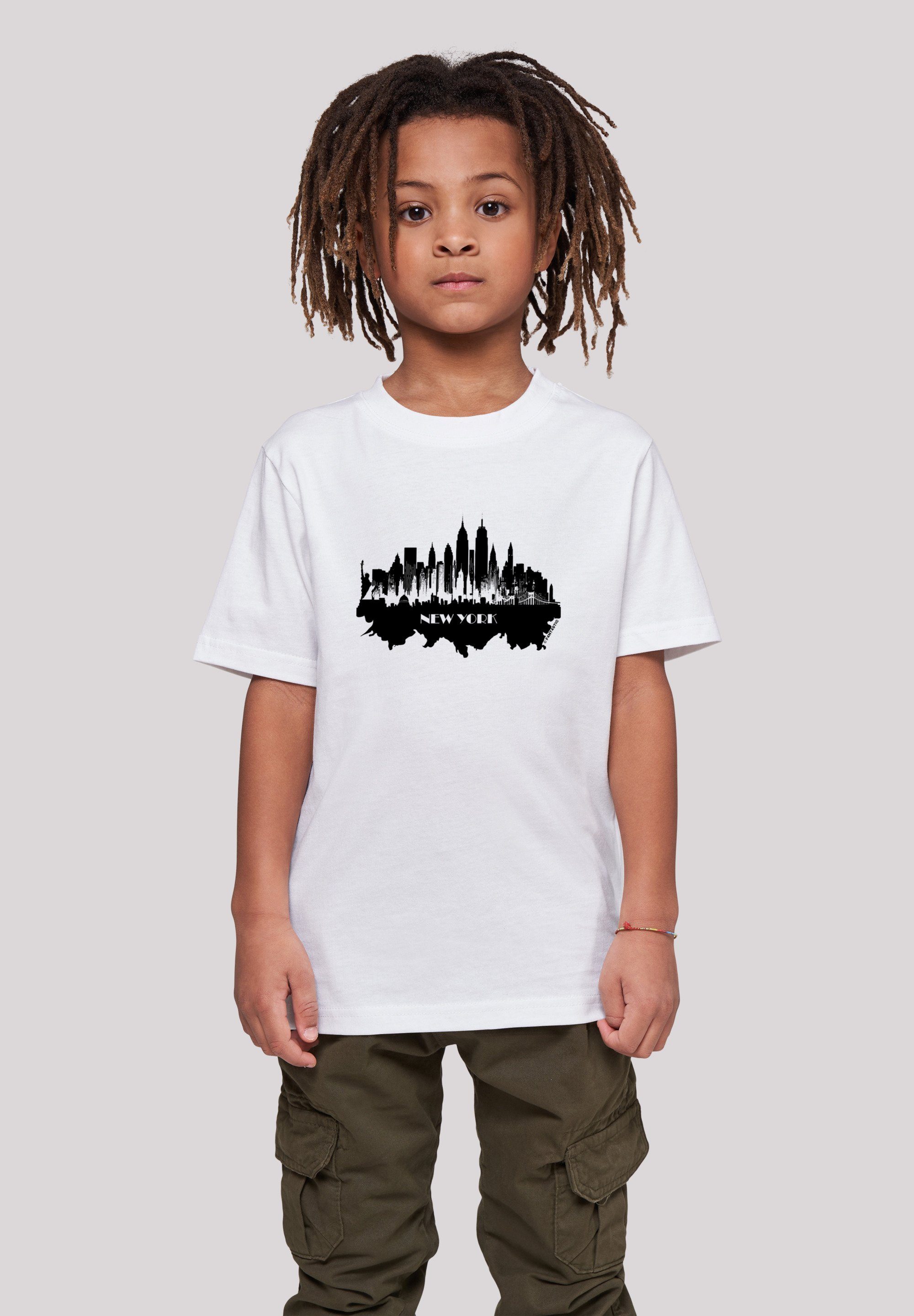York skyline weiß Cities Print T-Shirt F4NT4STIC New Collection -